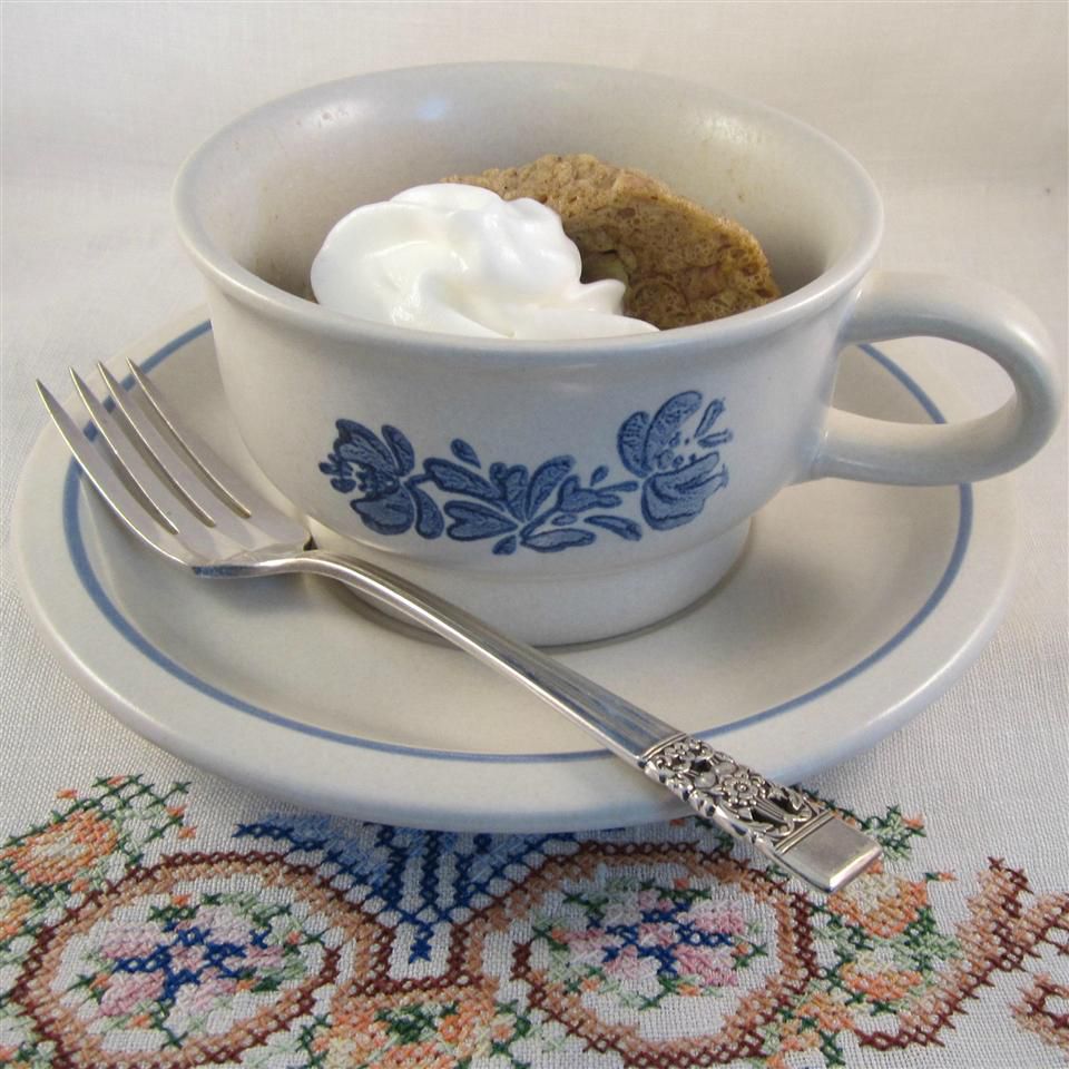 Wholesome Rhubarb Mug Cake