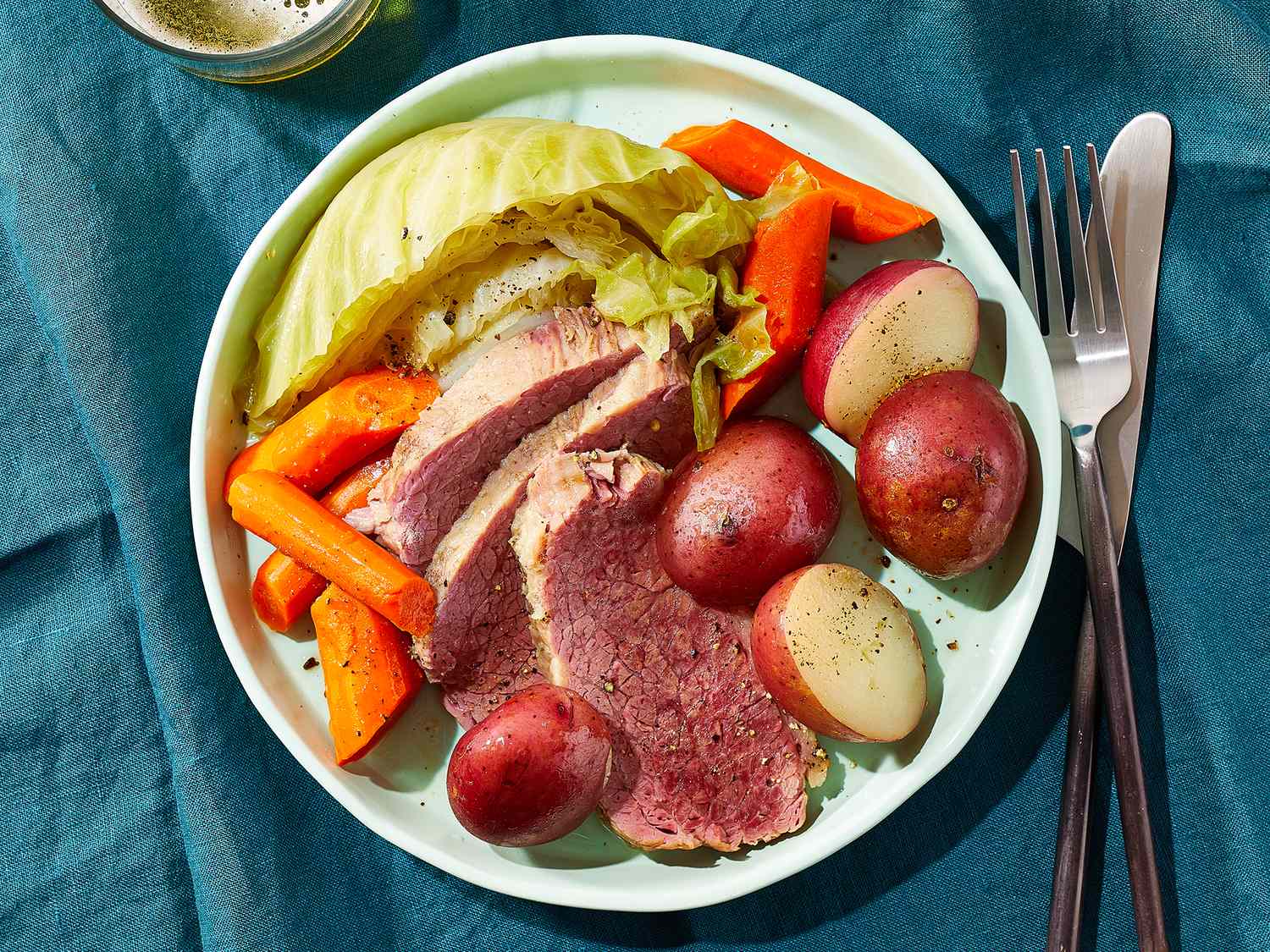 Traditional Corned Beef and Cabbage Boil