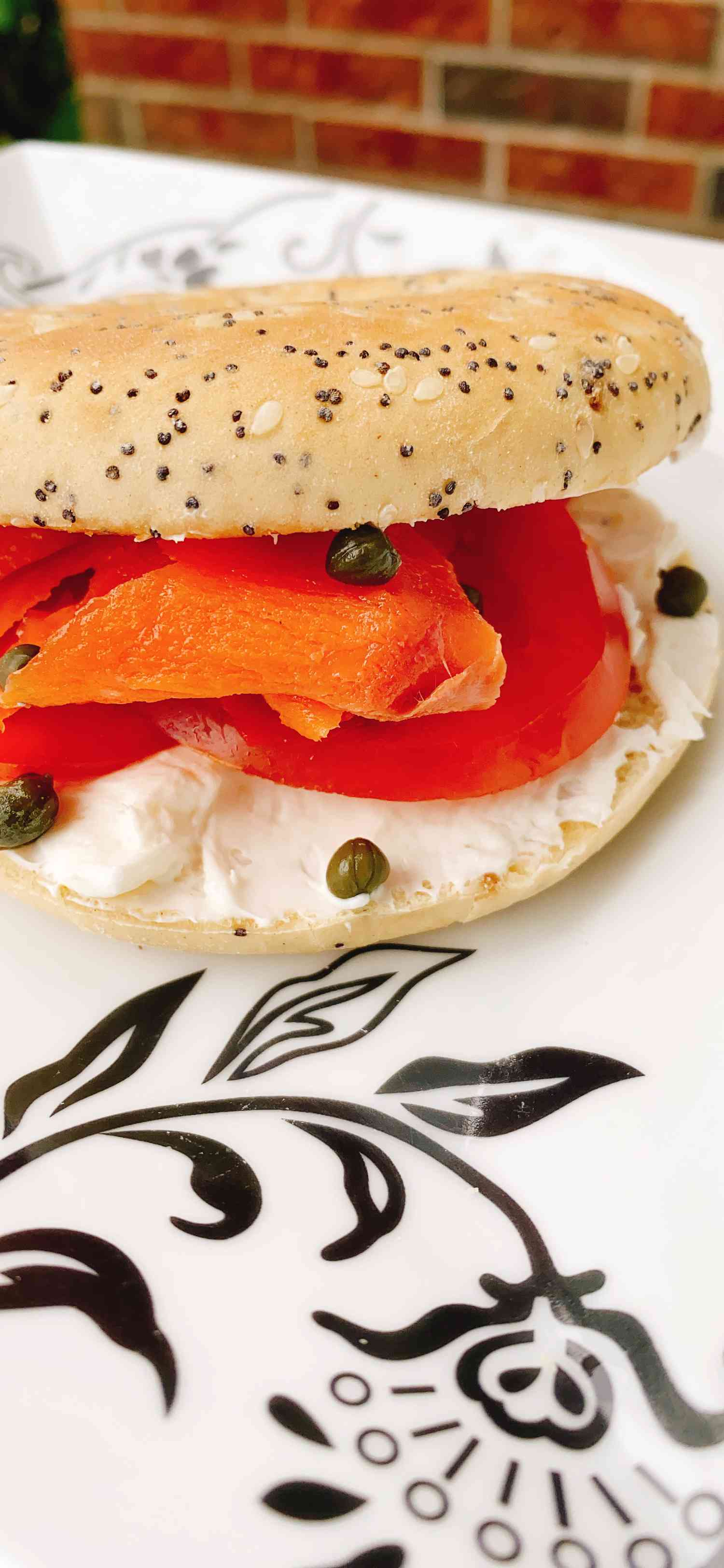 Everything Bagel with Nova Lox Breakfast