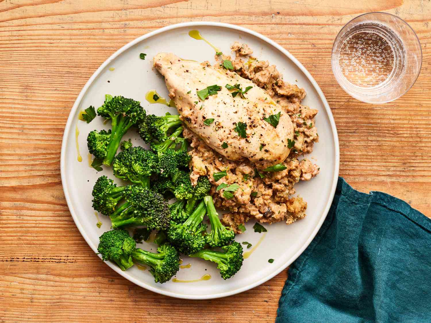 One-Pan Chicken with Herb Stuffing Casserole