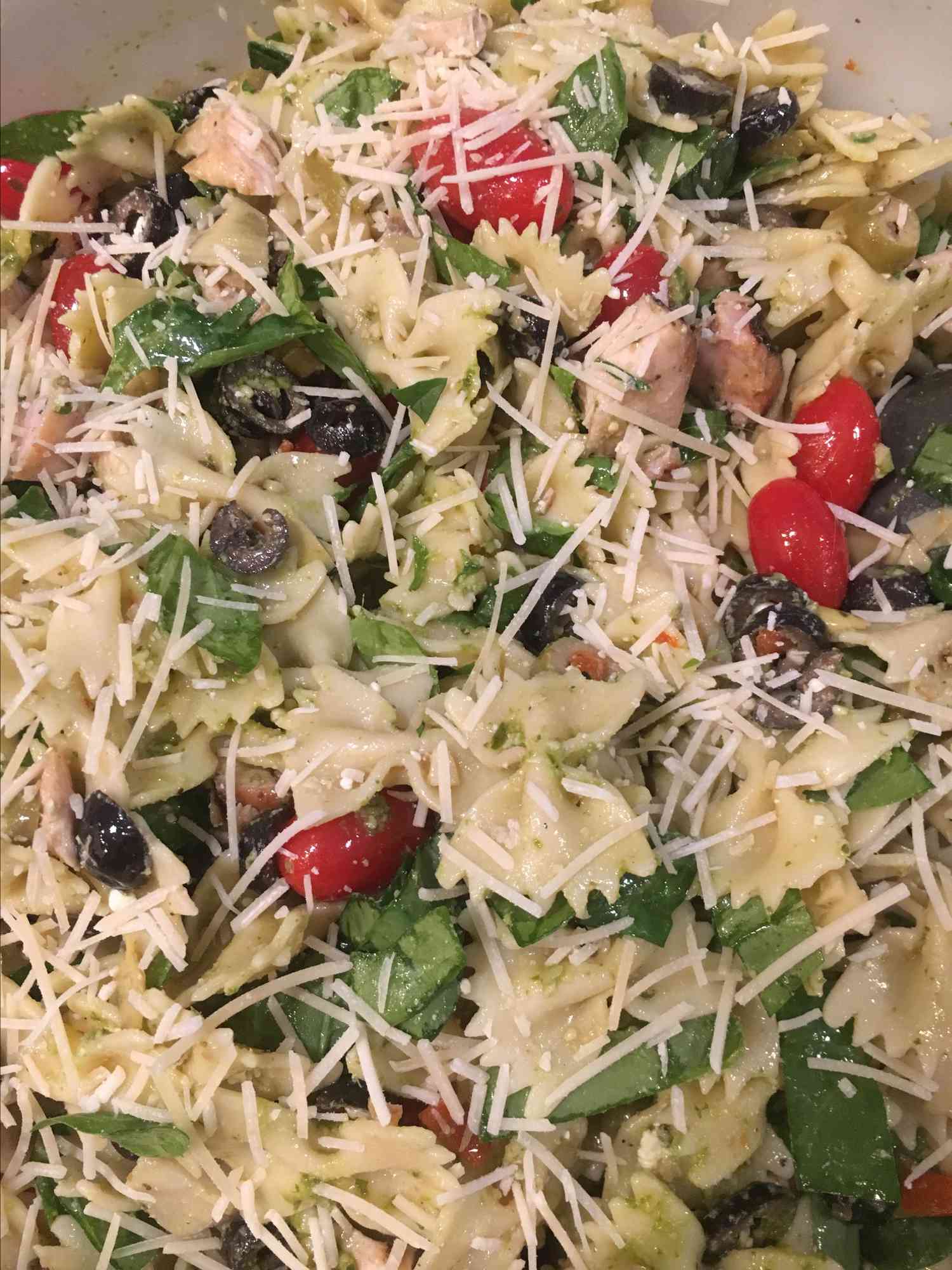 Pesto Bowtie Pasta Salad Surprise