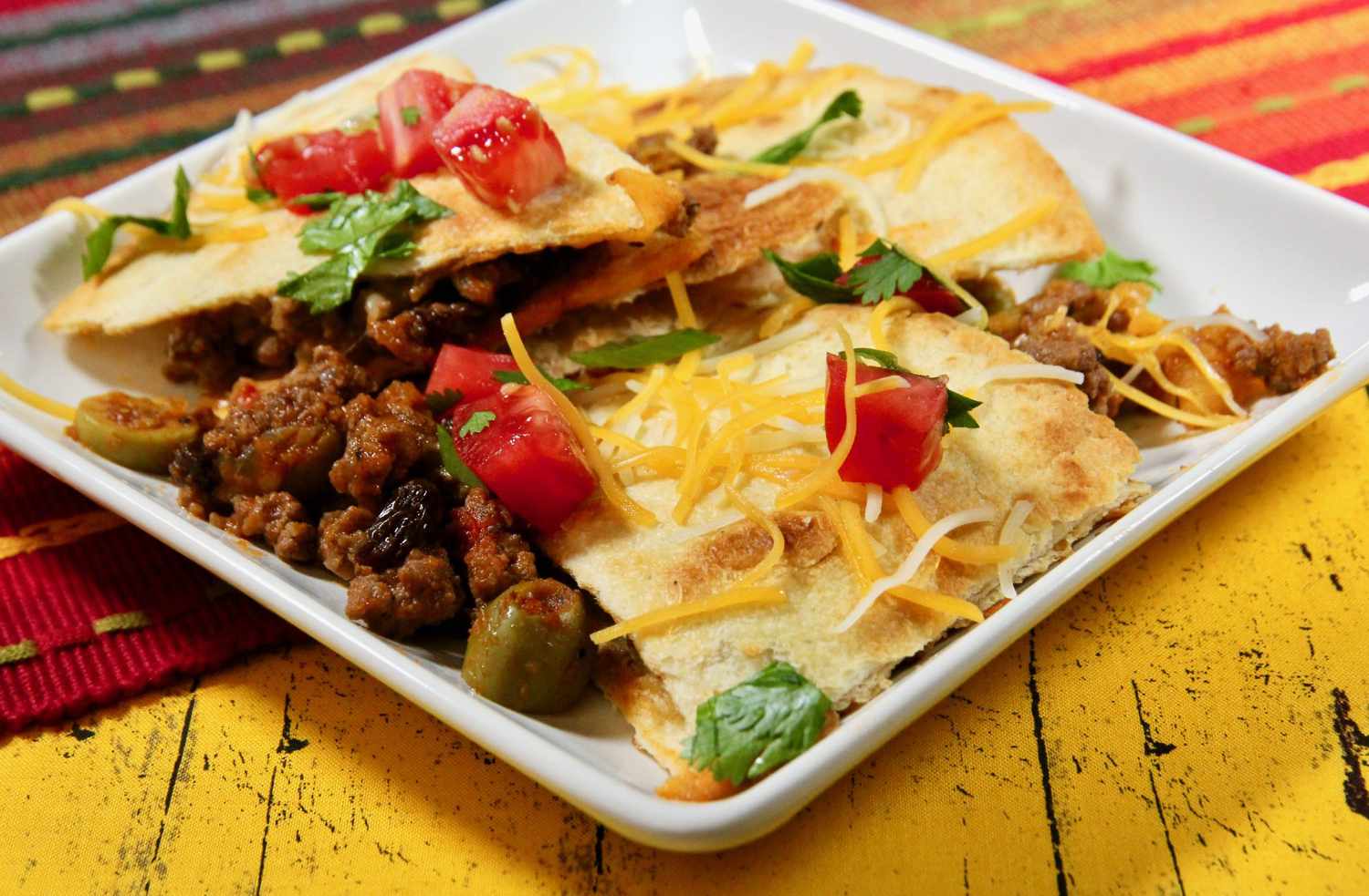 Picadillo-Style Beef Quesadillas