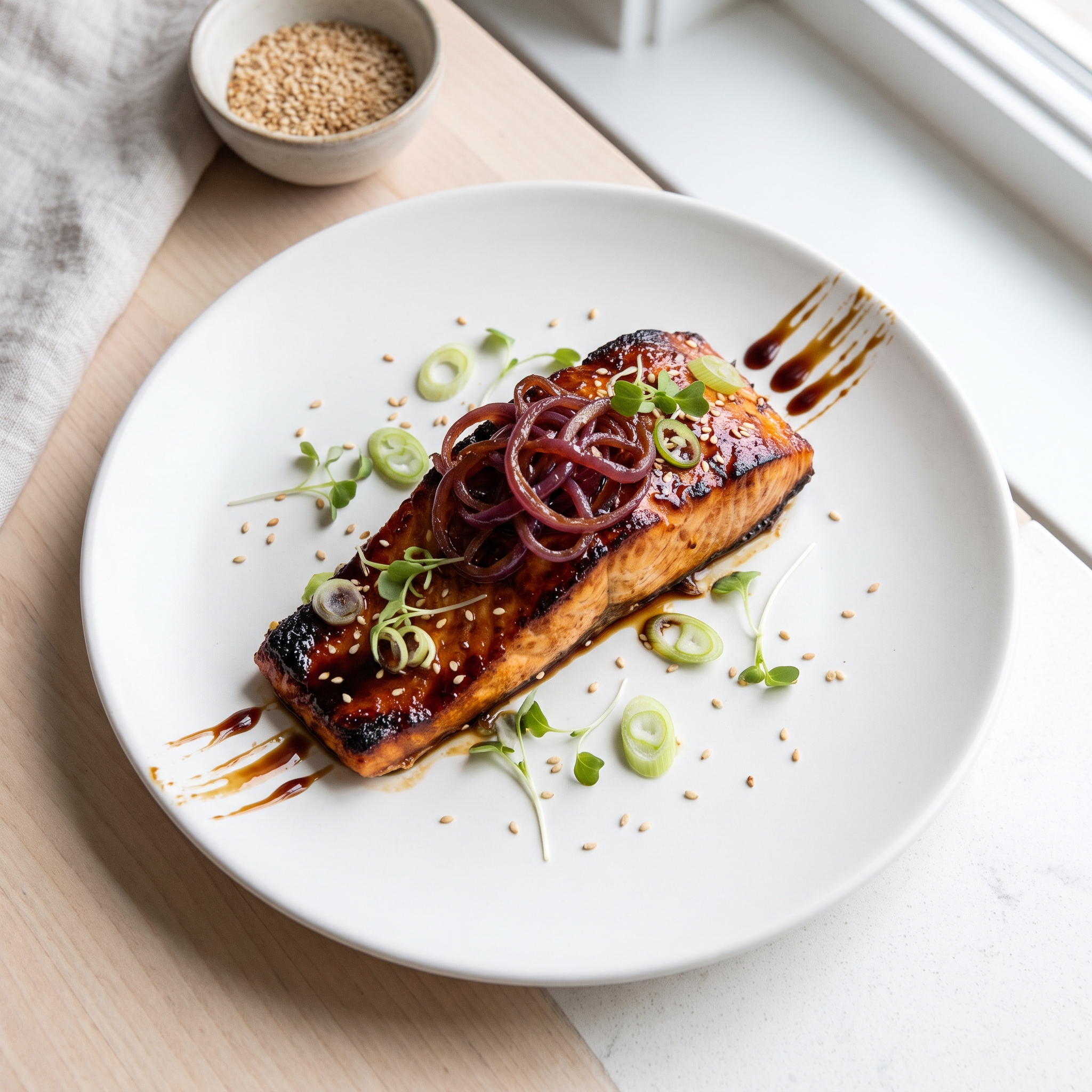 Brown Sugar–Soy Broiled Salmon