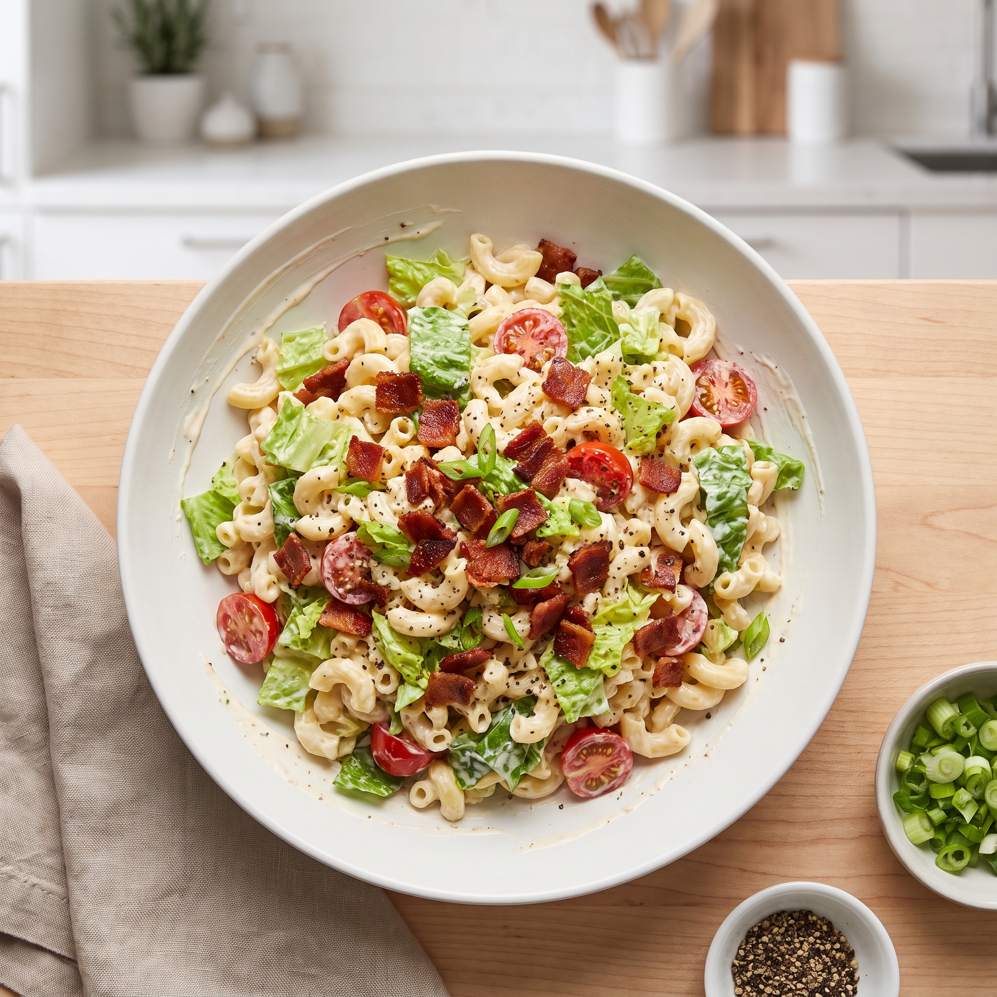 Bacon, Lettuce & Tomato Macaroni Salad