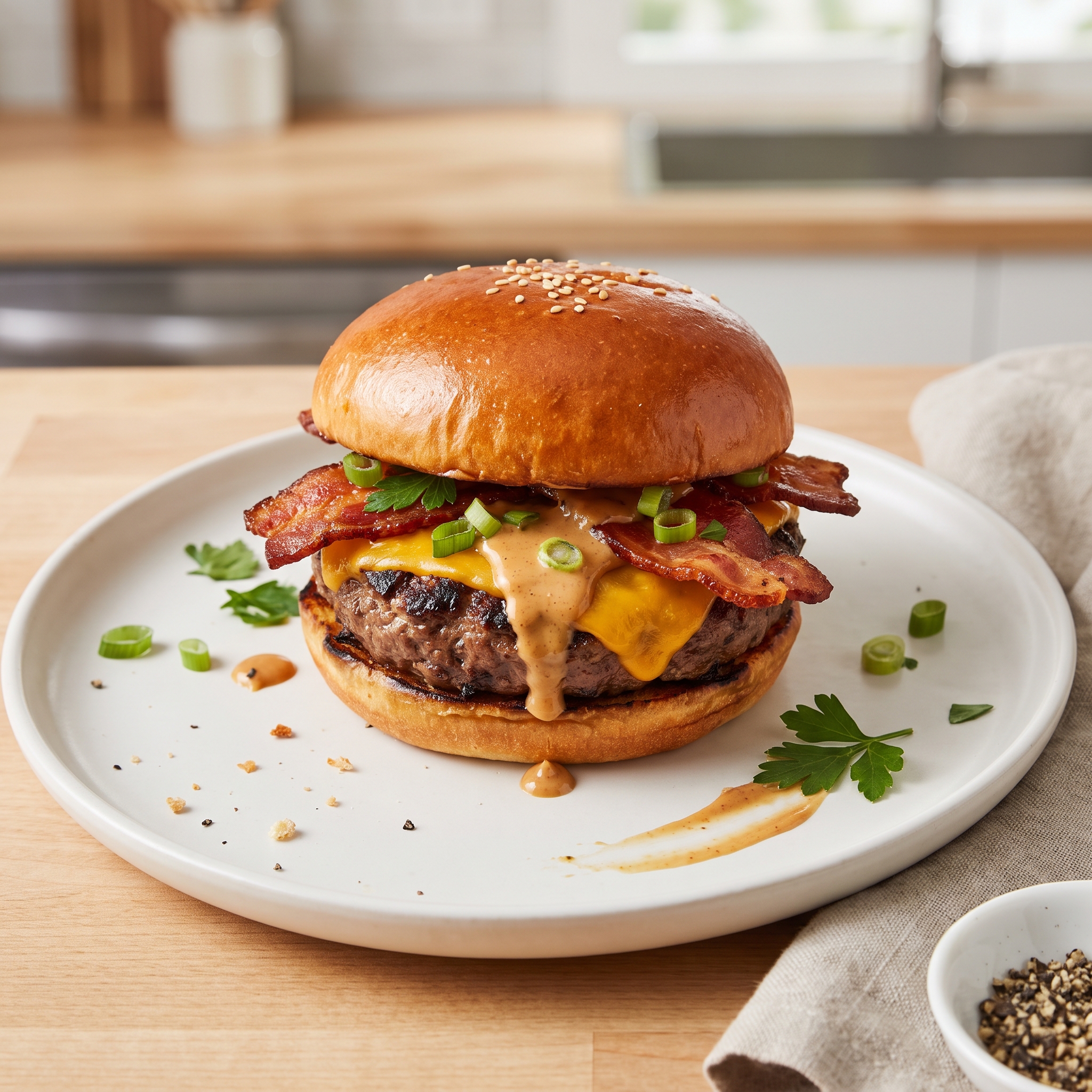 Peanut Butter Bacon Burger