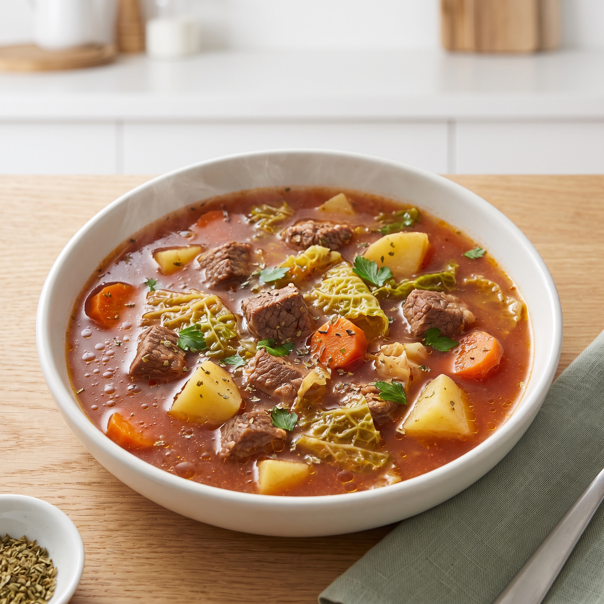 Pressure Cooker Beef and Cabbage Soup