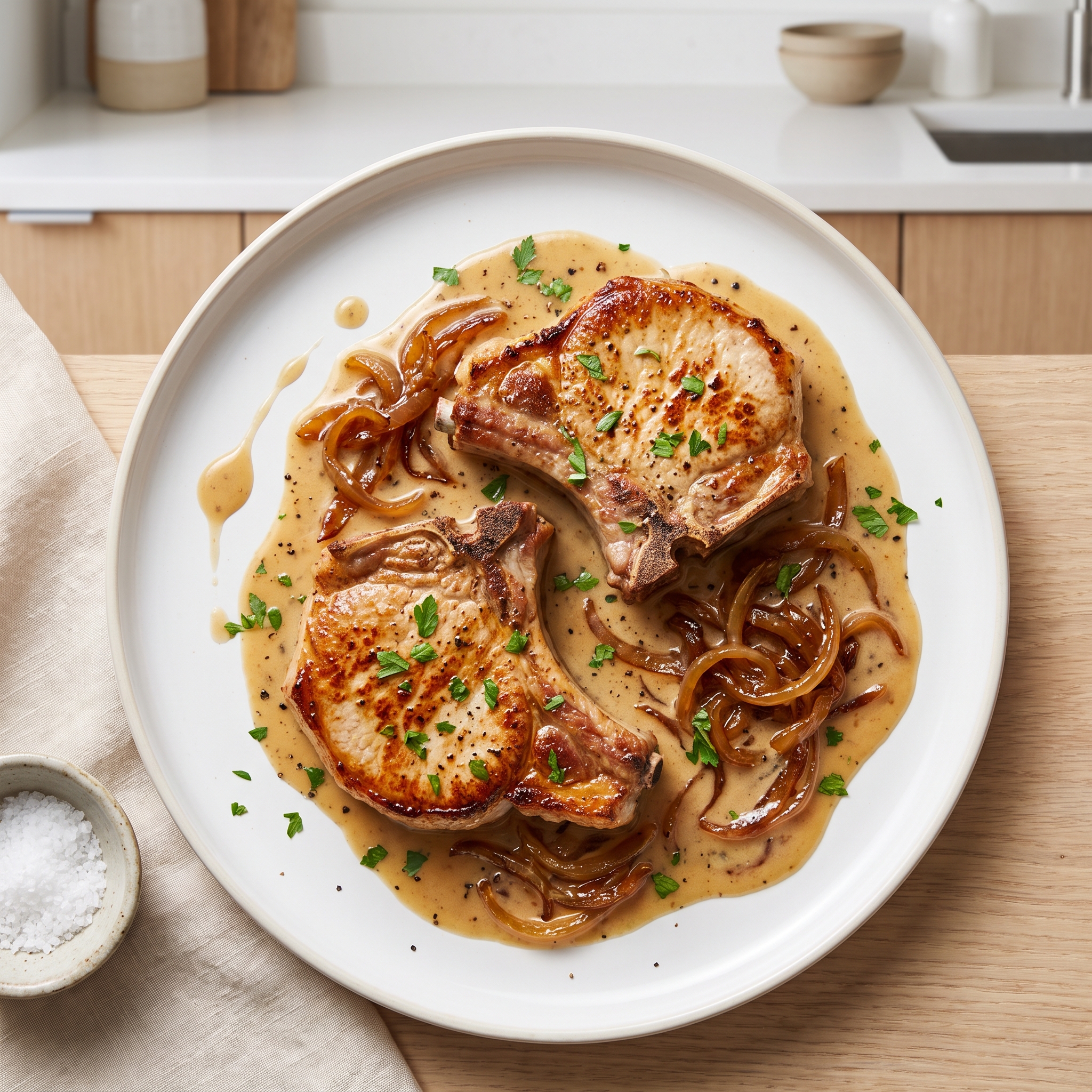 Chef John’s Onion-Gravy Smothered Pork Chops