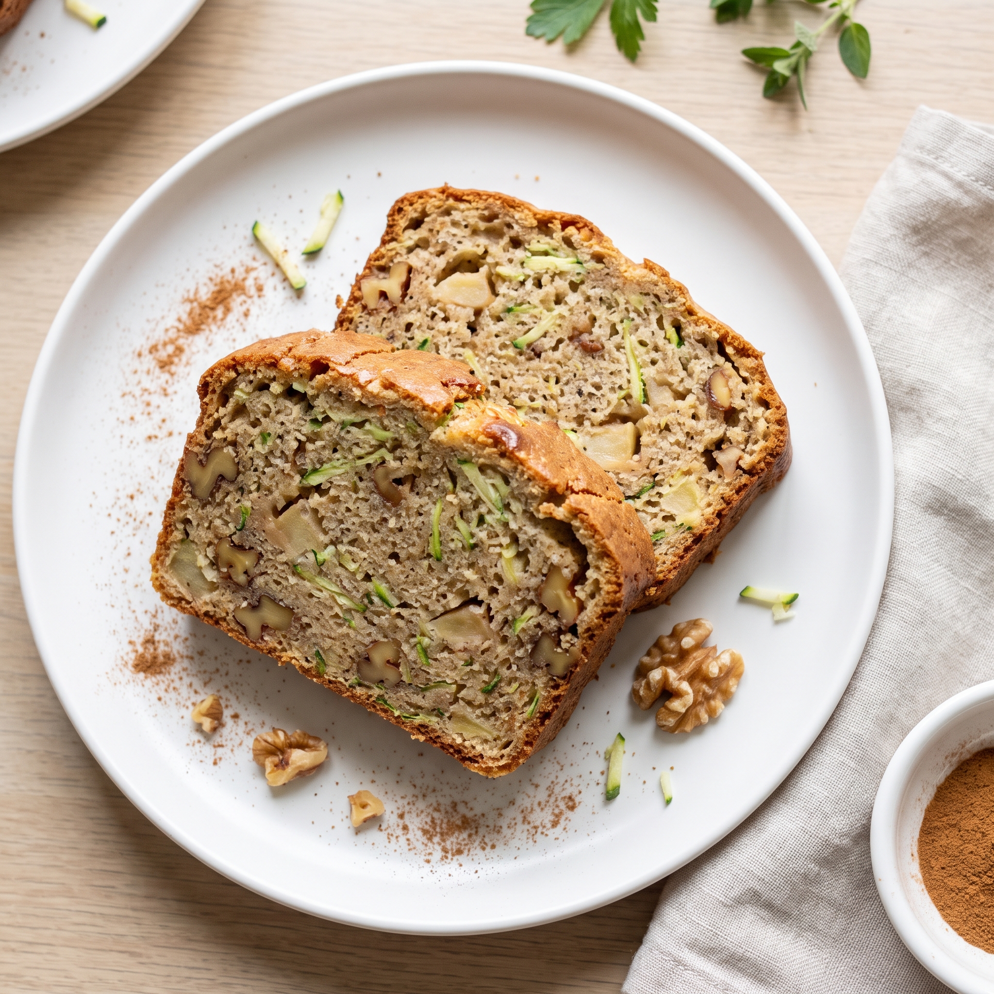 Cinnamon Apple–Zucchini Quick Bread