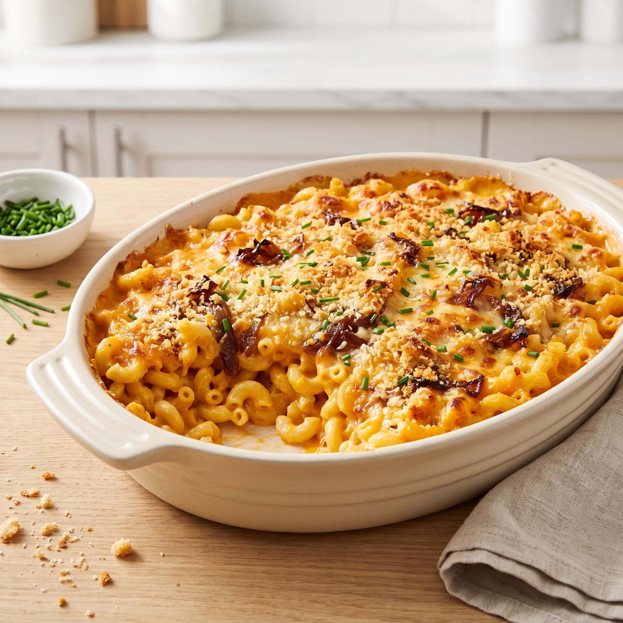 Mena's Baked Macaroni and Cheese with Caramelized Onion