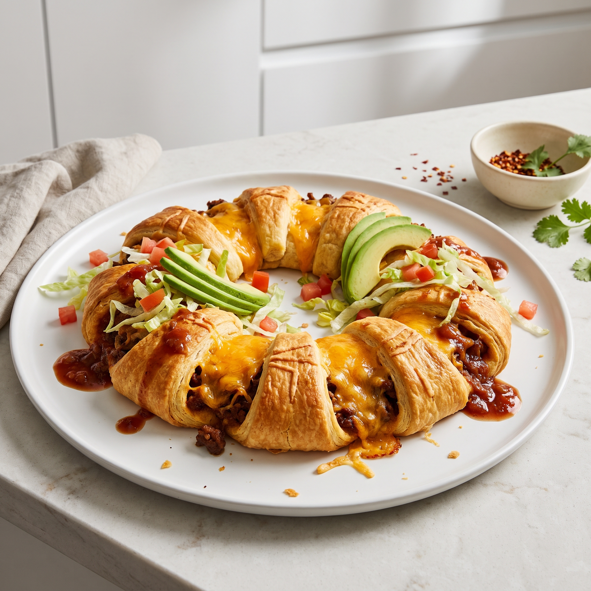 Easy Crescent Taco Bake