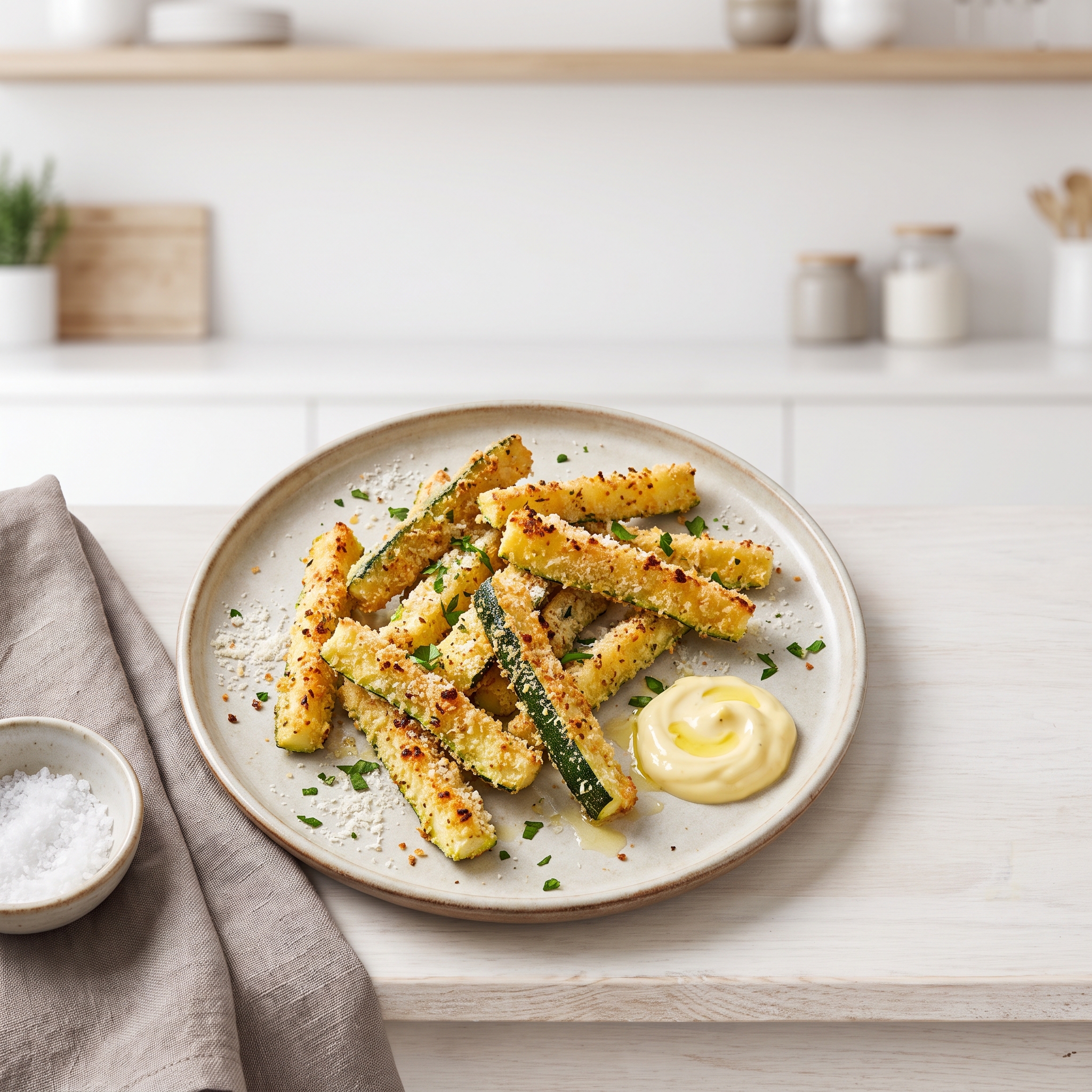 Baked Parmesan-Crusted Zucchini Fries
