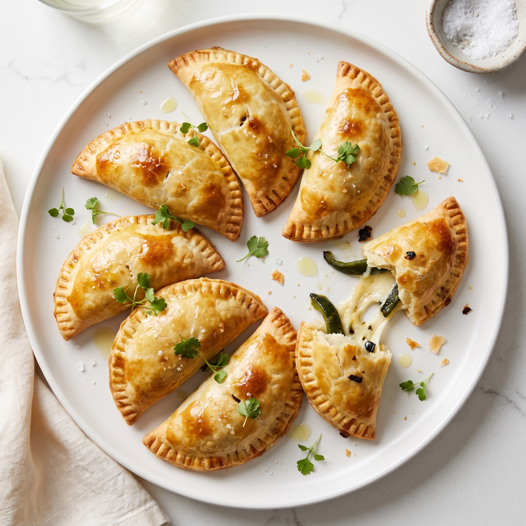 Cheese and Poblano Rajas Empanadas