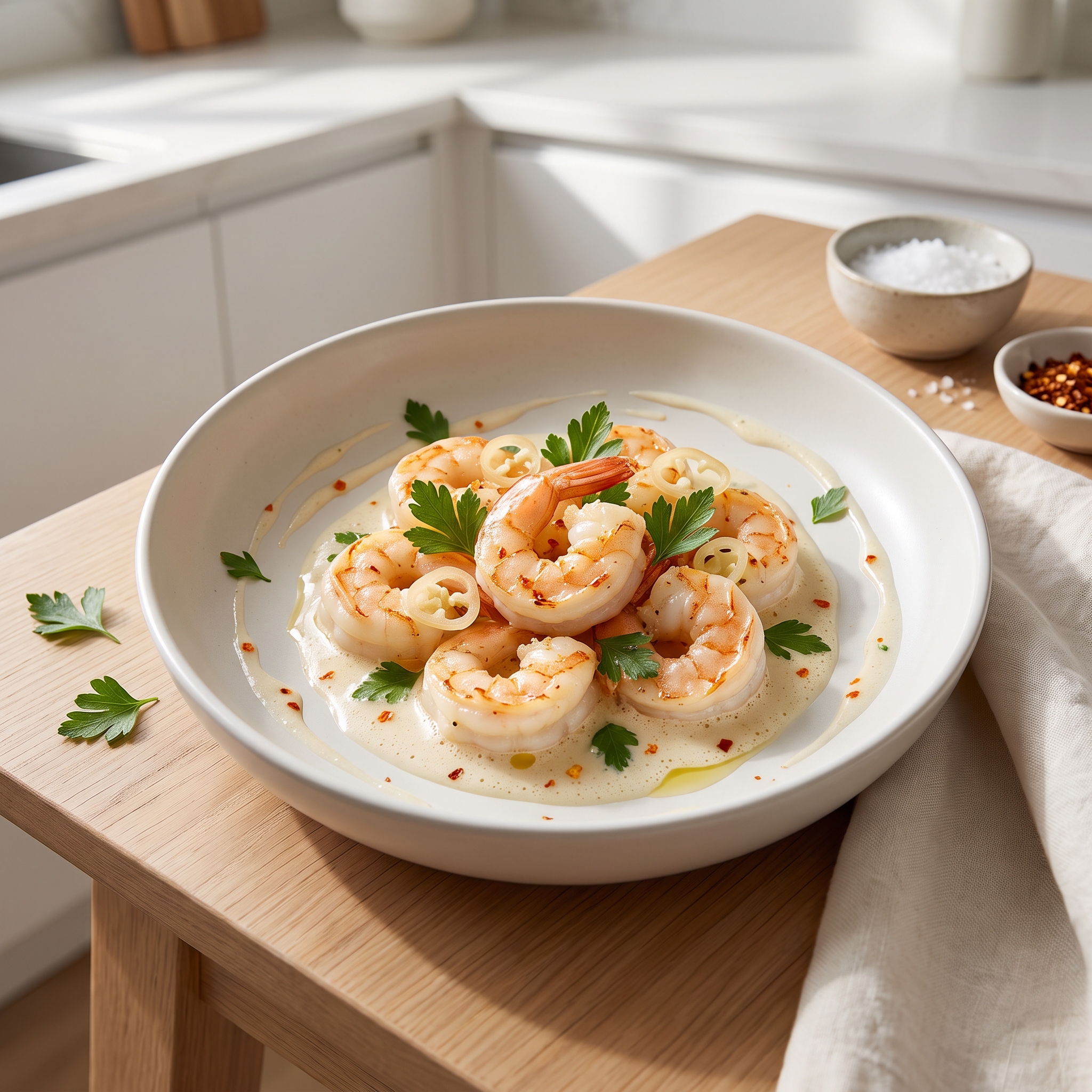 Creamy Chile-Habanero Shrimp