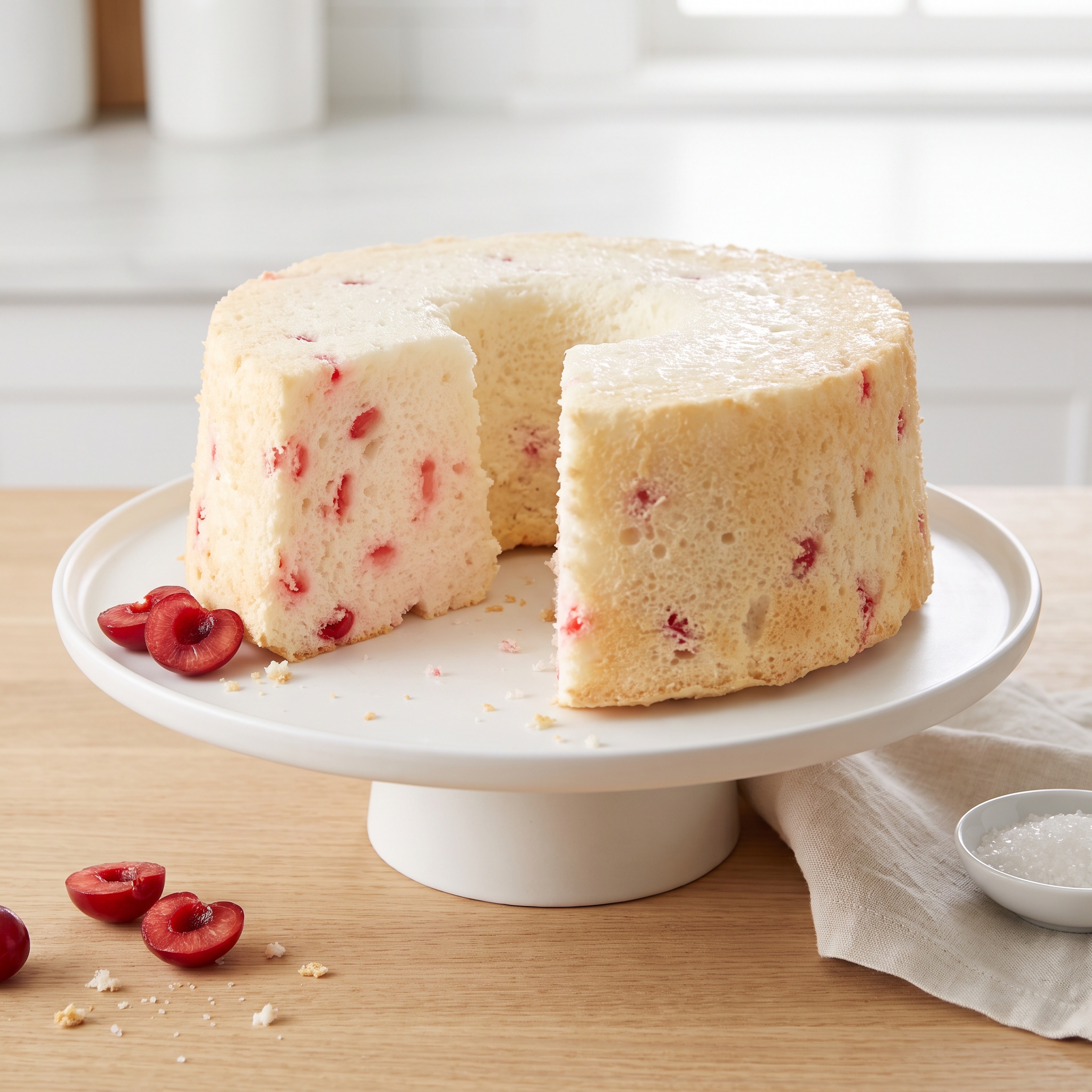 Maraschino Cherry Angel Food Cake