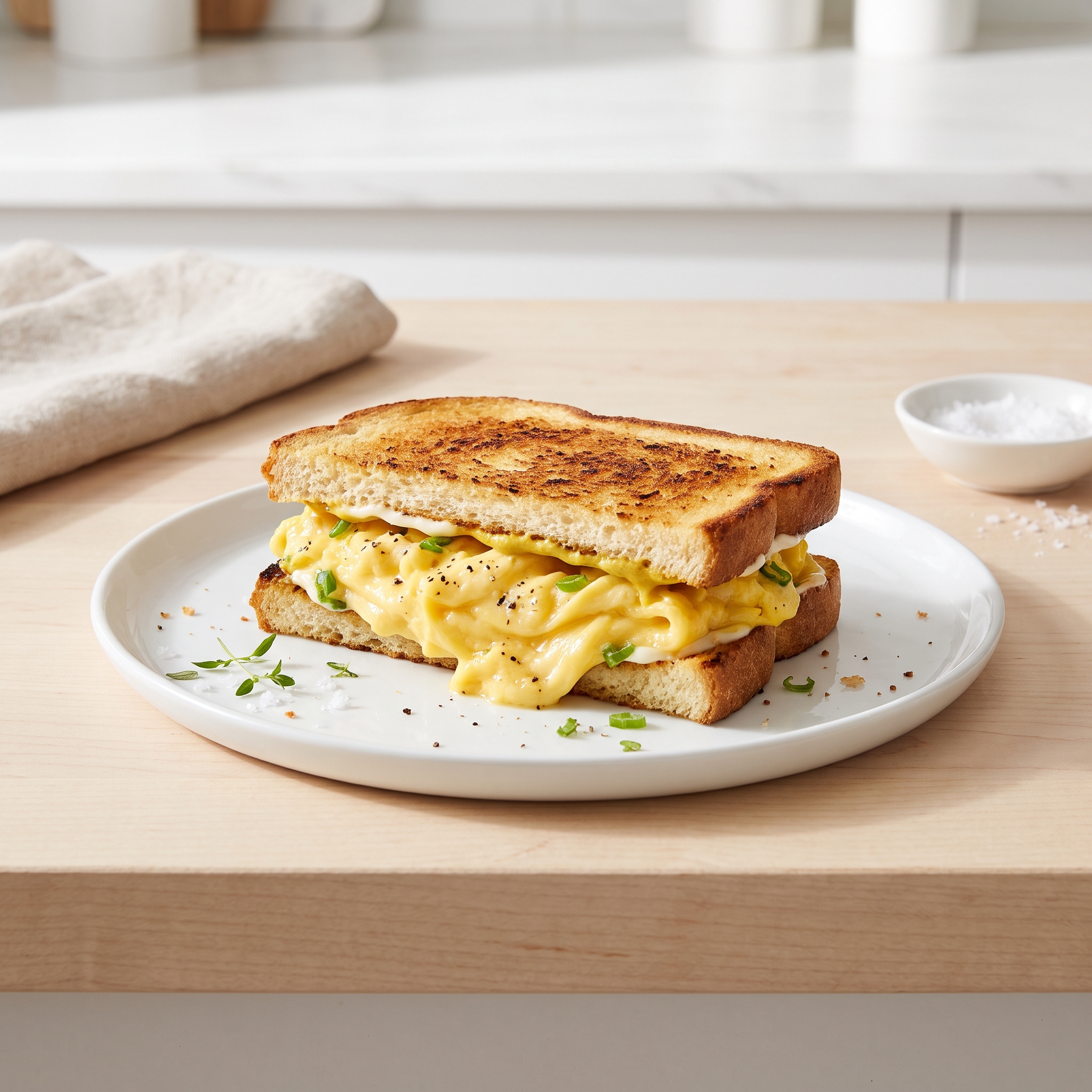 Tom's Toasted Scrambled Egg Sandwich
