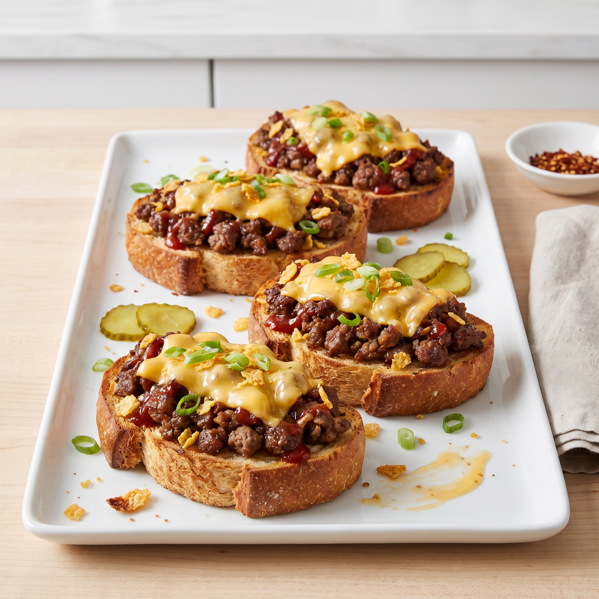 Sadie’s Open-Face Longboy Cheeseburgers