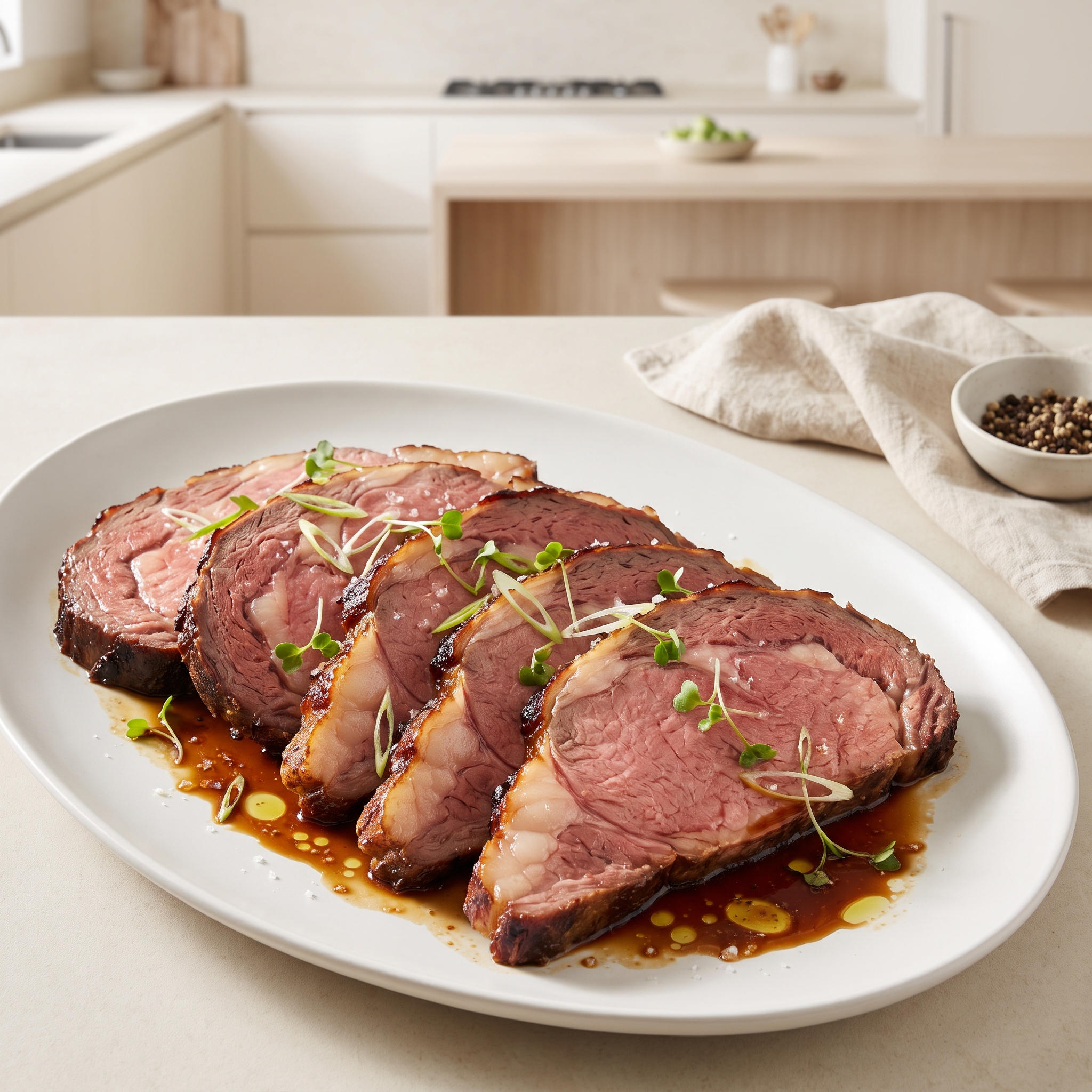 Slow-Roasted Garlic Prime Rib with Umami Marinade