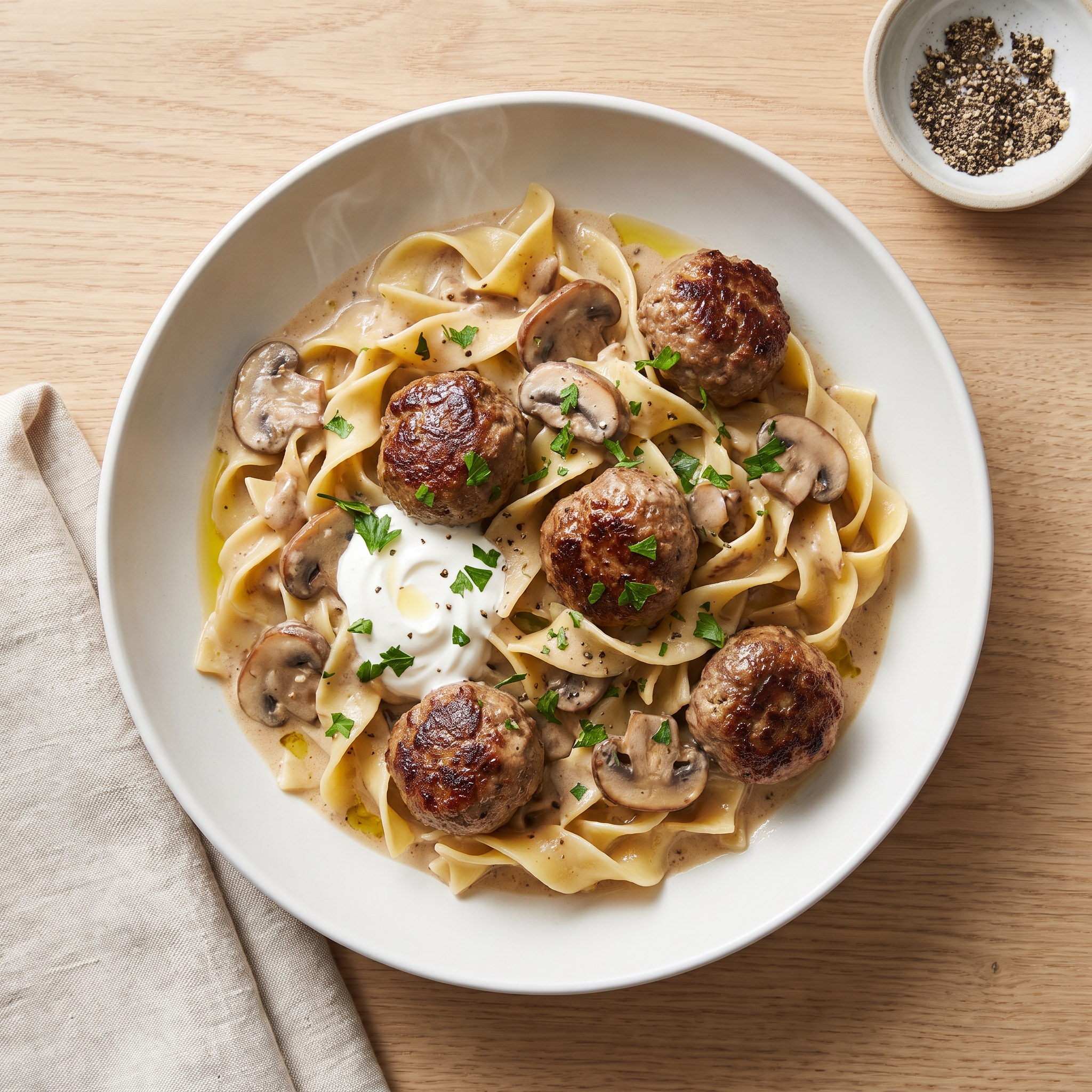 Quick Meatball Stroganoff