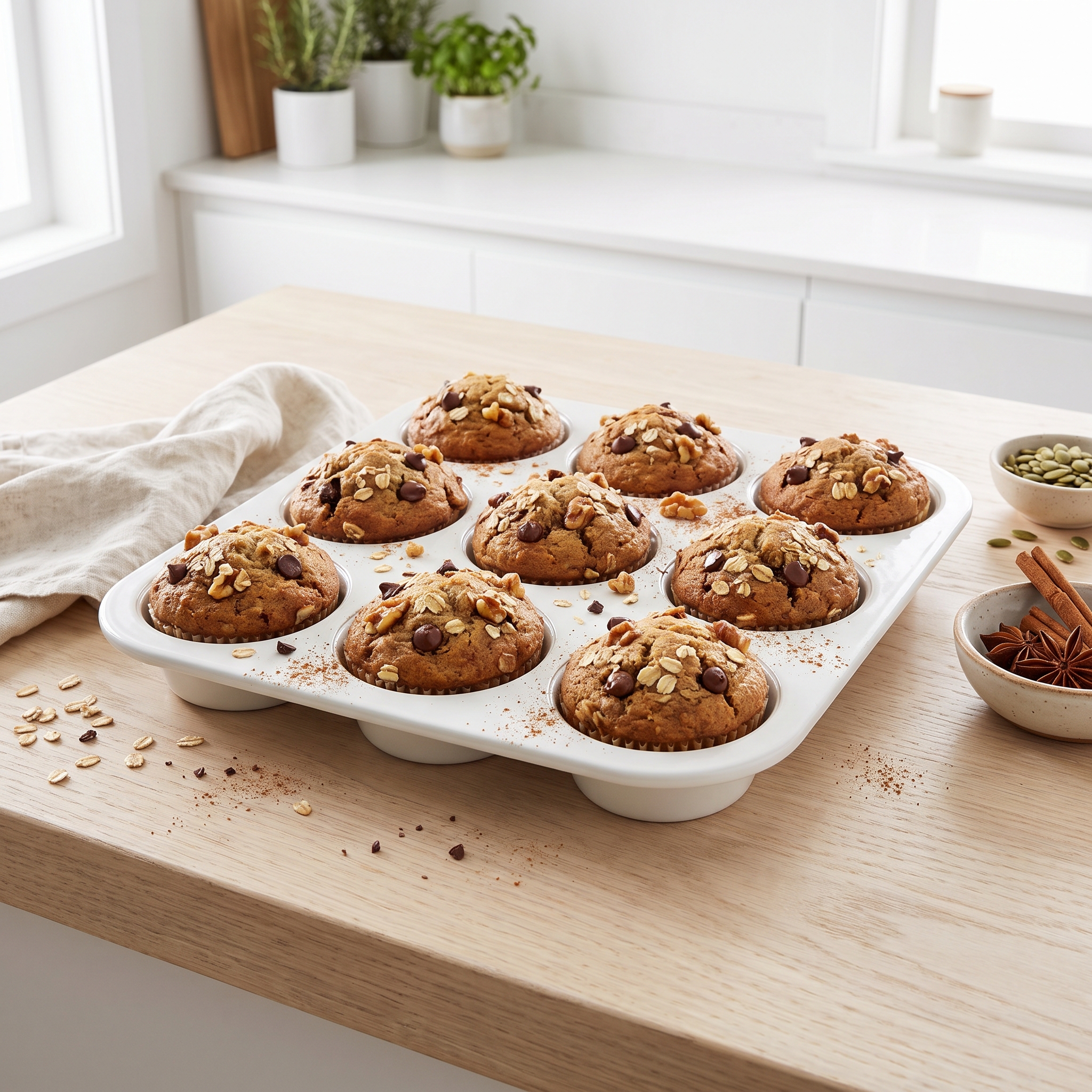 Banana Applesauce Seminary Muffins