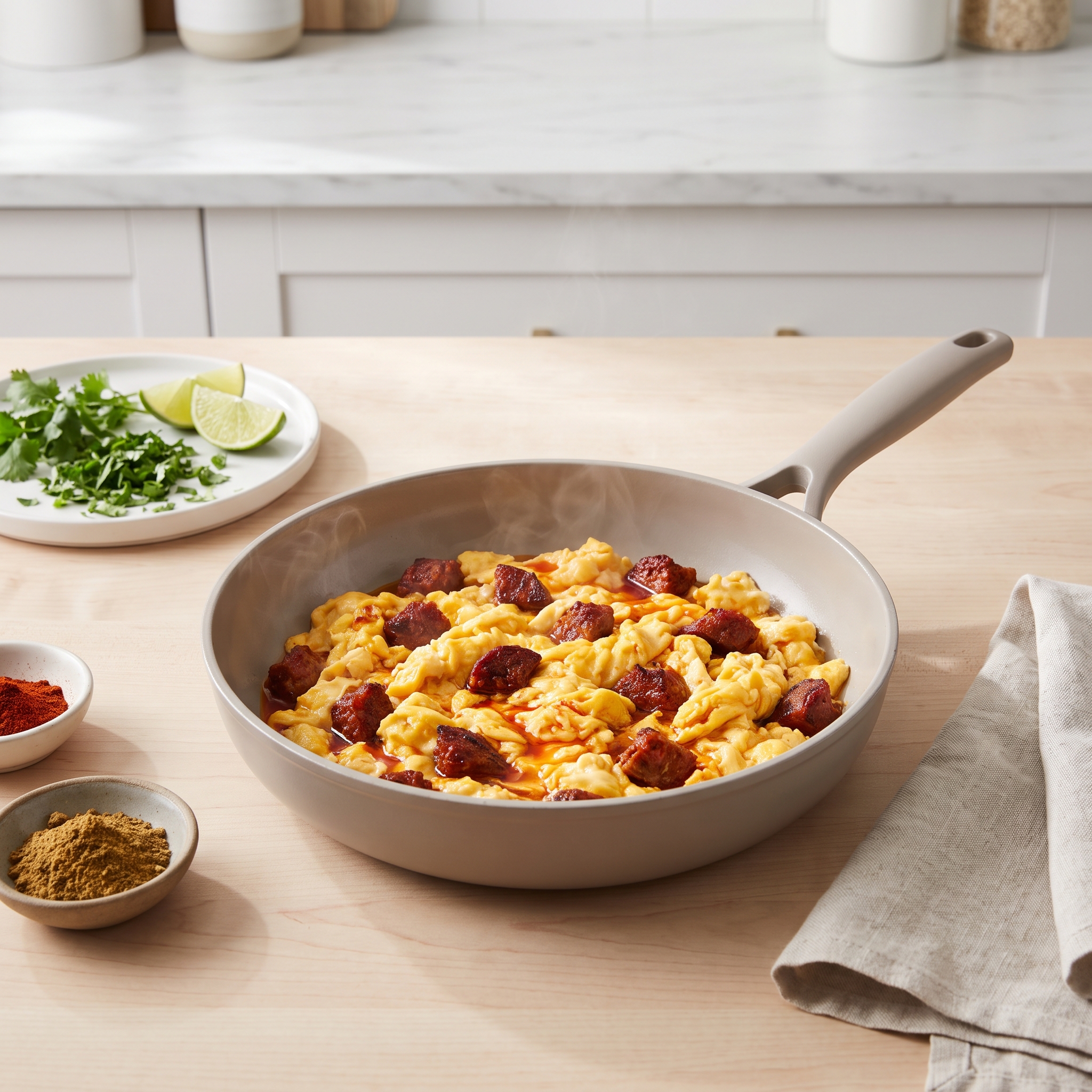 Chorizo and Soft-Scrambled Eggs
