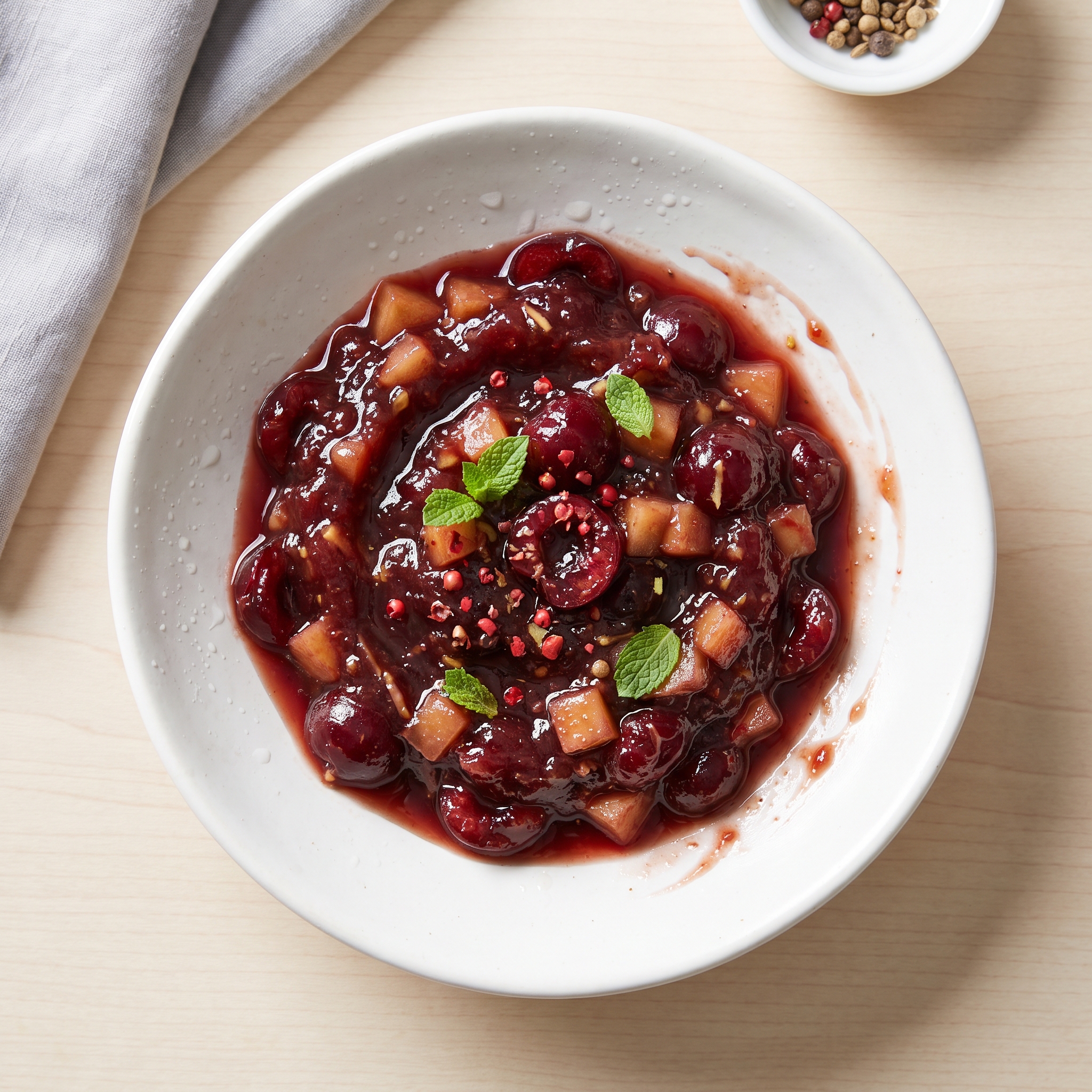 Spiced Cherry Chutney with Ginger