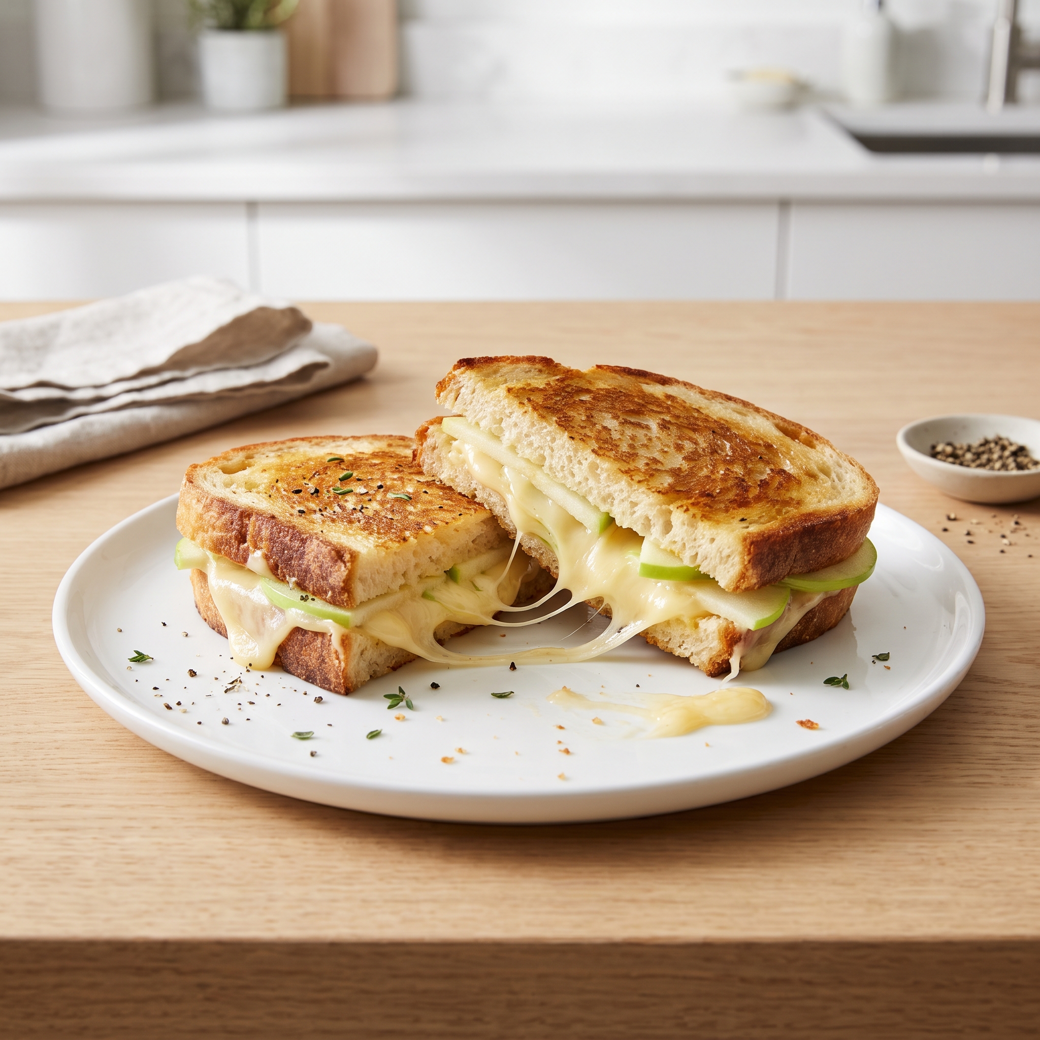 Smoked Gouda and Apple Grilled Cheese
