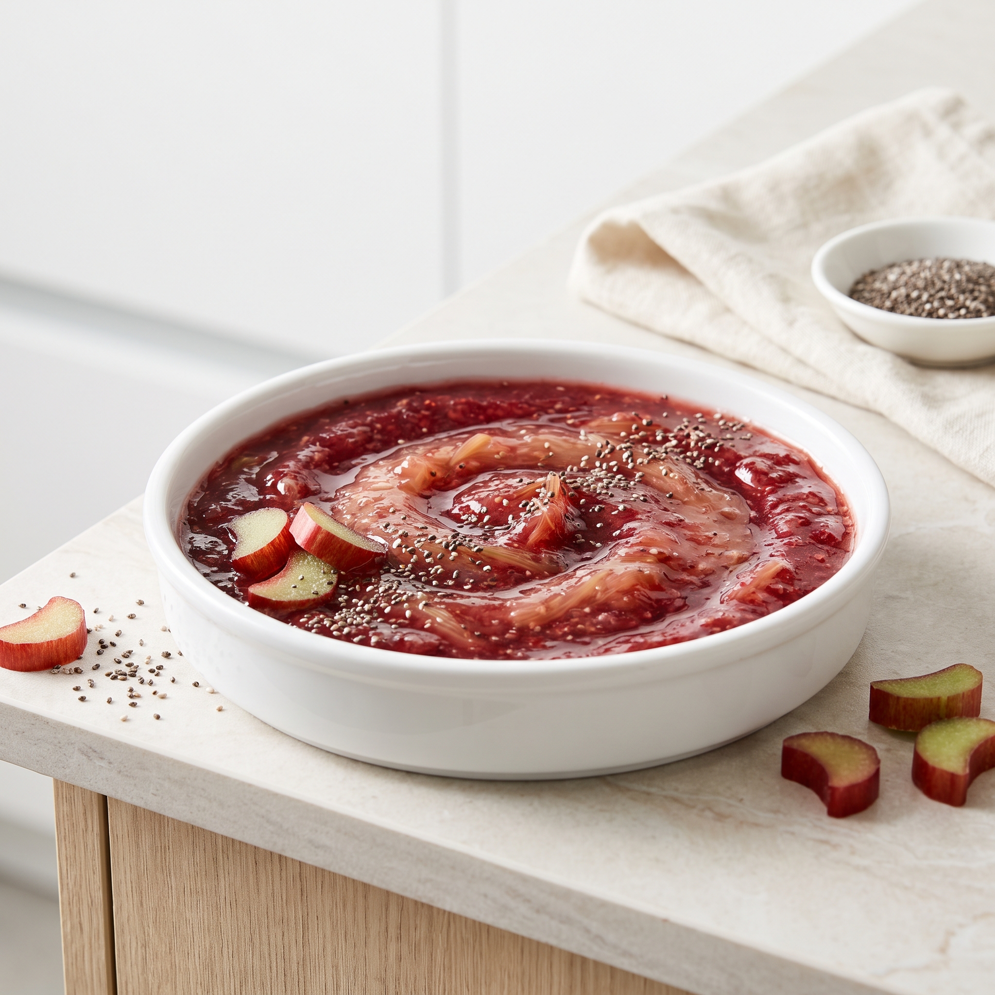 Quick Rhubarb Chia Jam