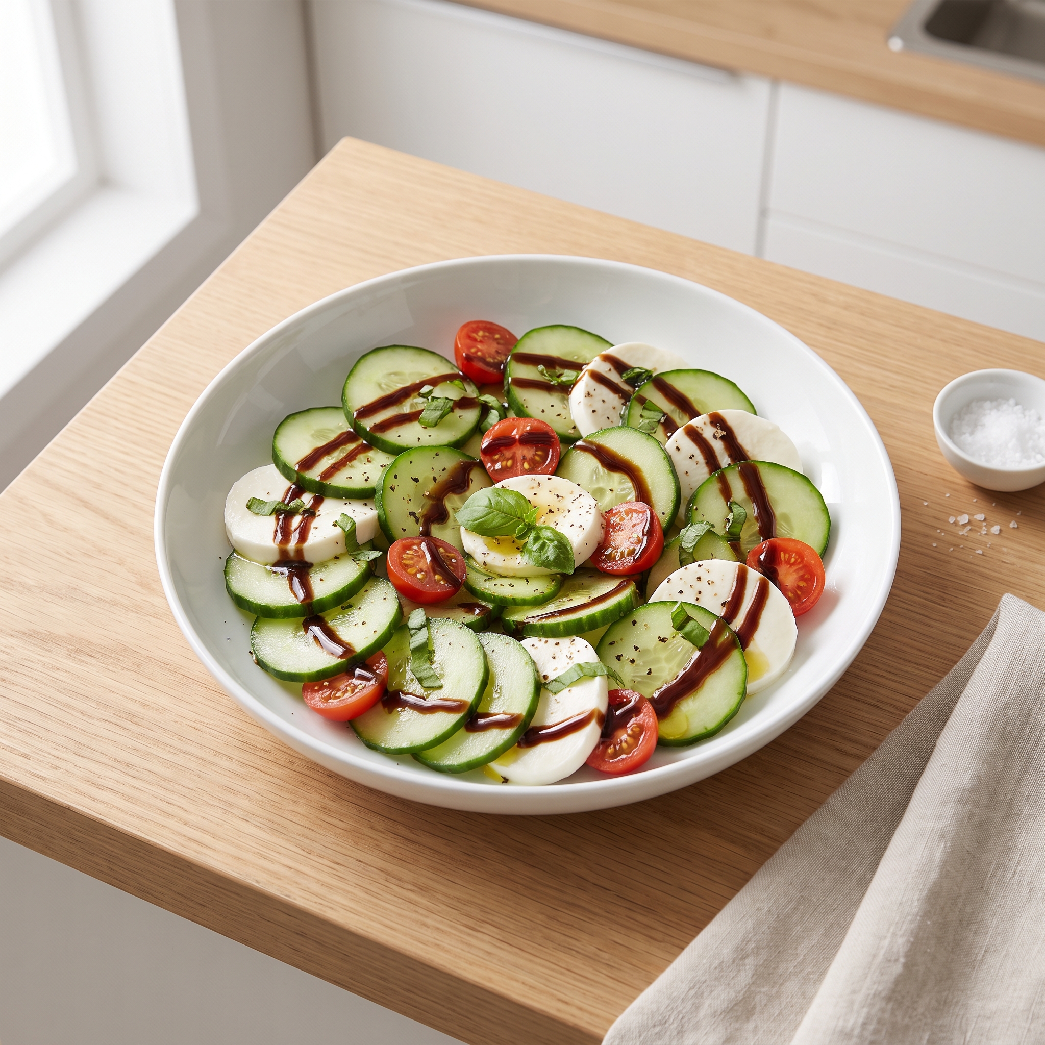 Caprese Salad with Crisp Cucumber