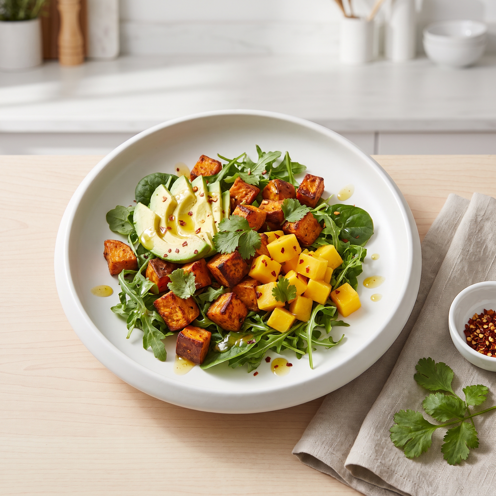 Roasted Sweet Potato Mango Salad