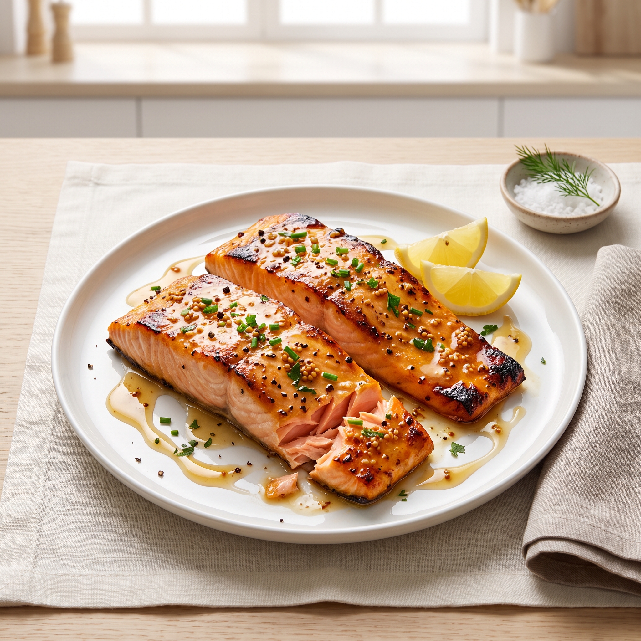 Honey-Mustard Glazed Salmon