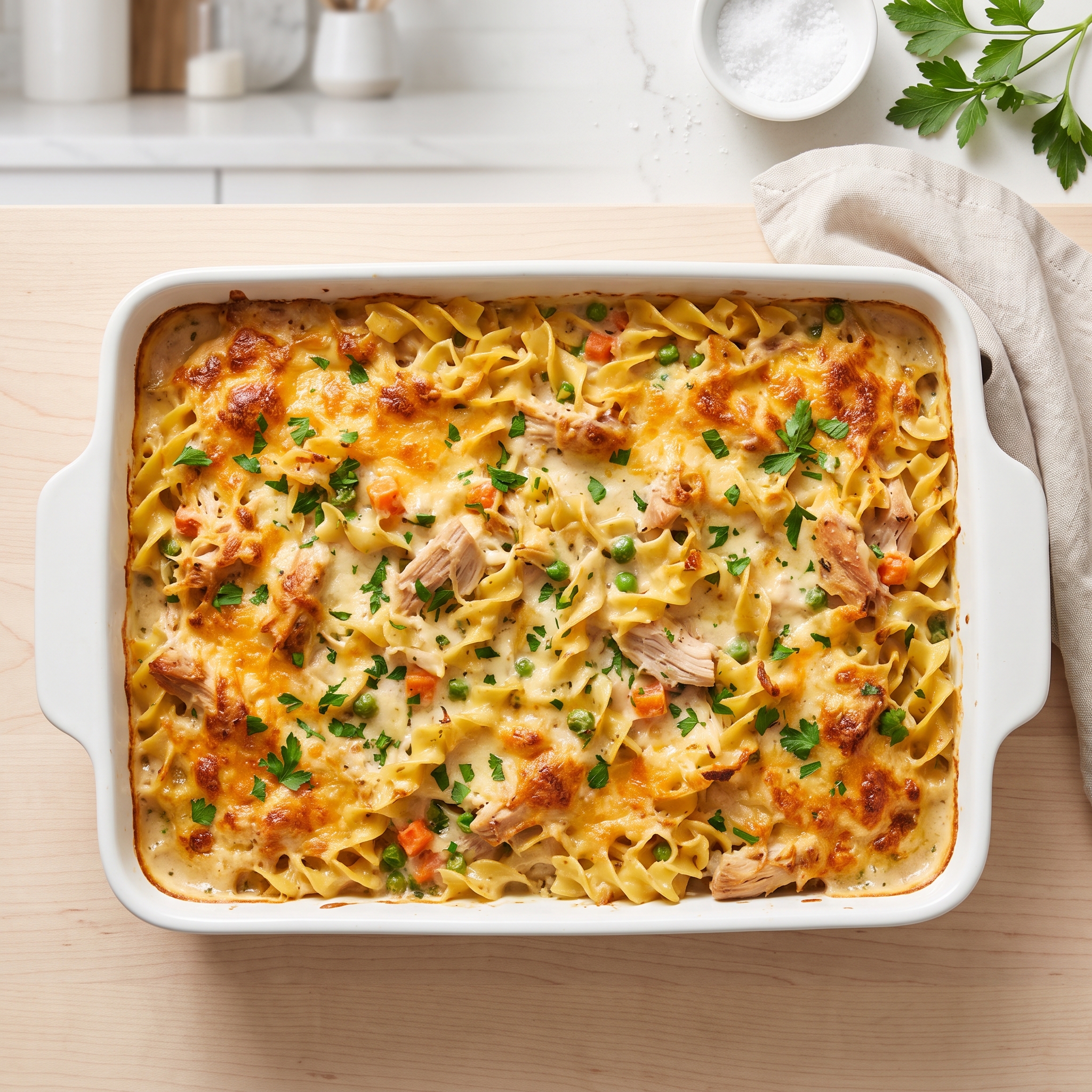 Comforting Chicken Noodle Bake
