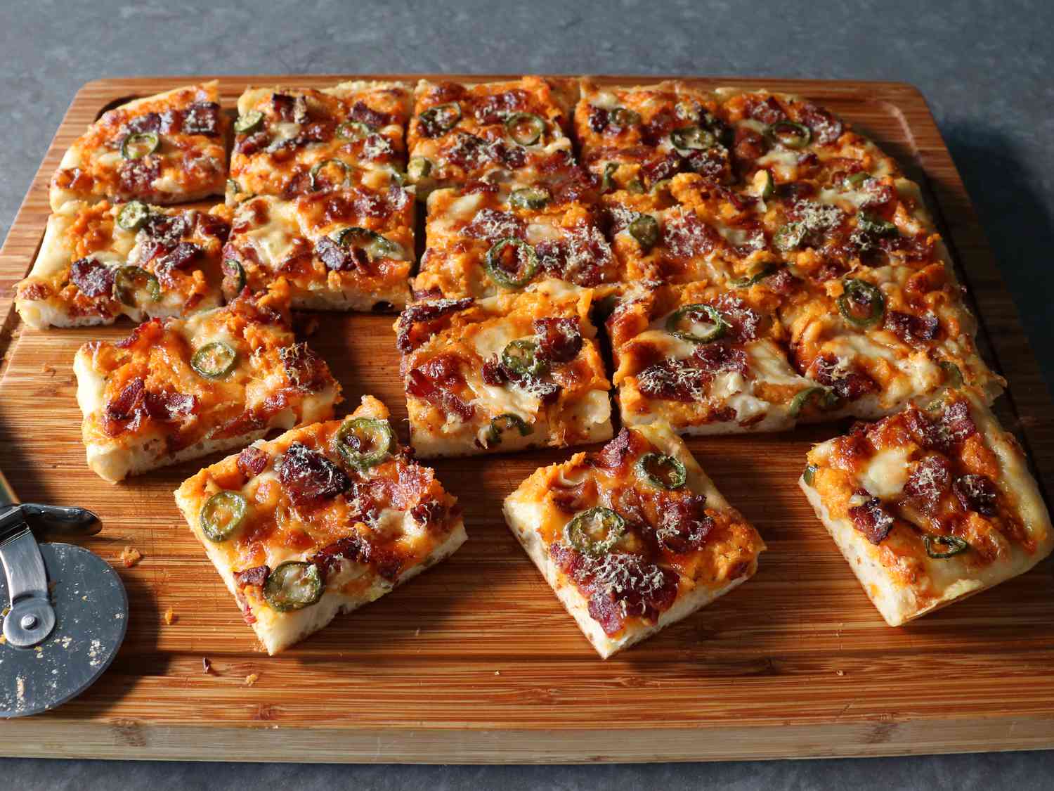 Bacon and Sweet Potato Pan Pizza