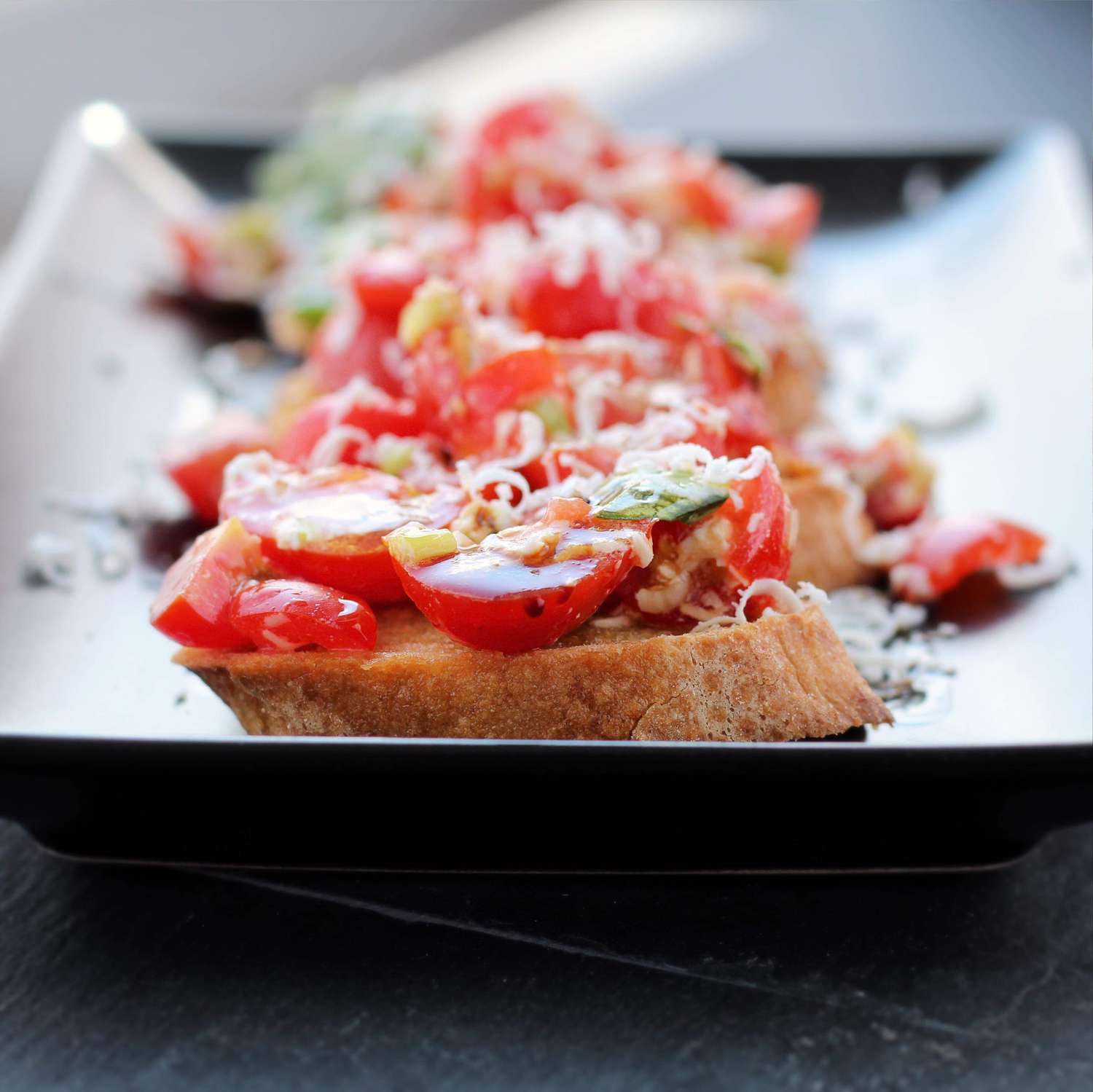 Ricotta Salata and Tomato Bruschetta