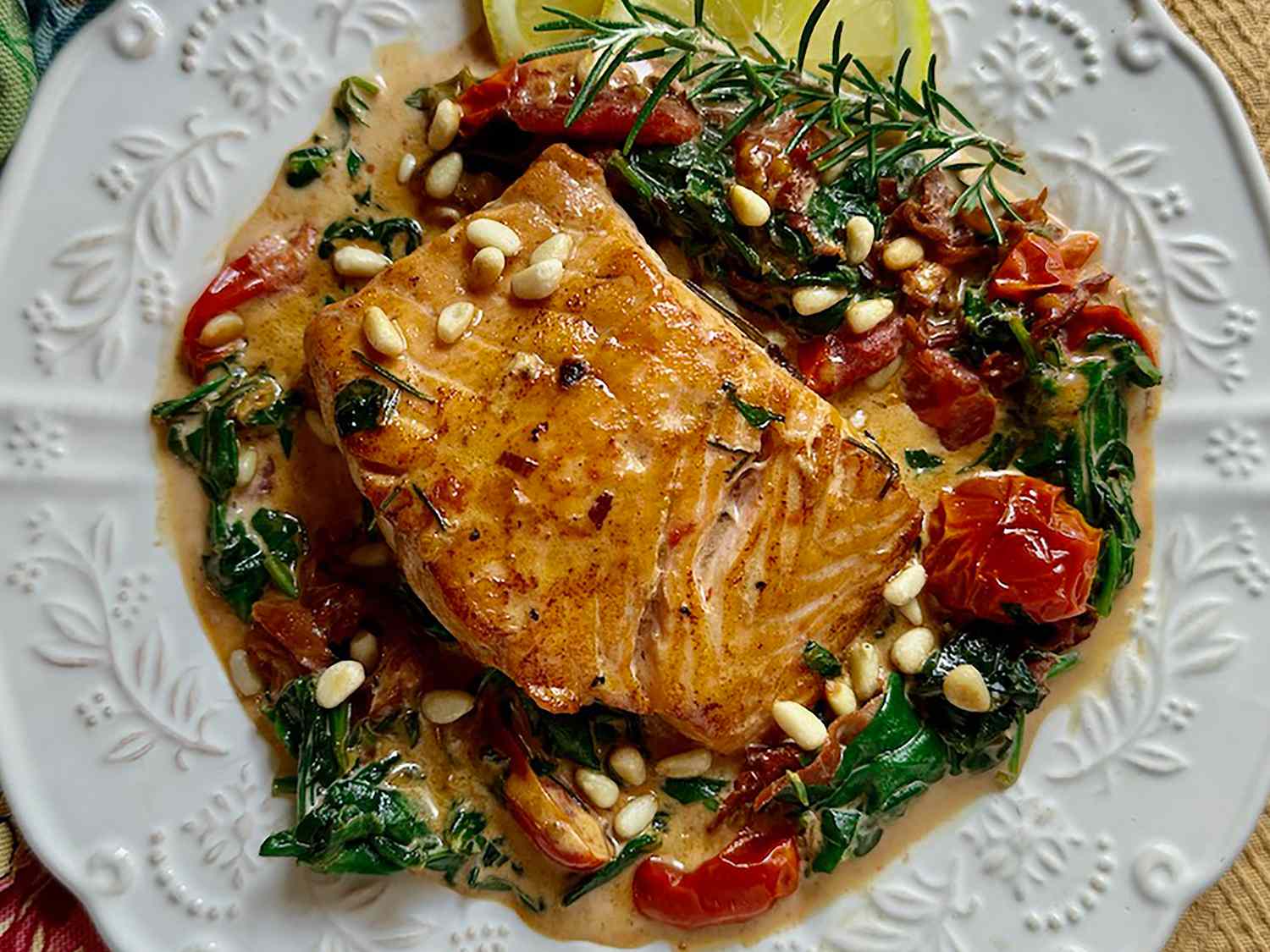 Creamy Tuscan-Style Salmon Skillet