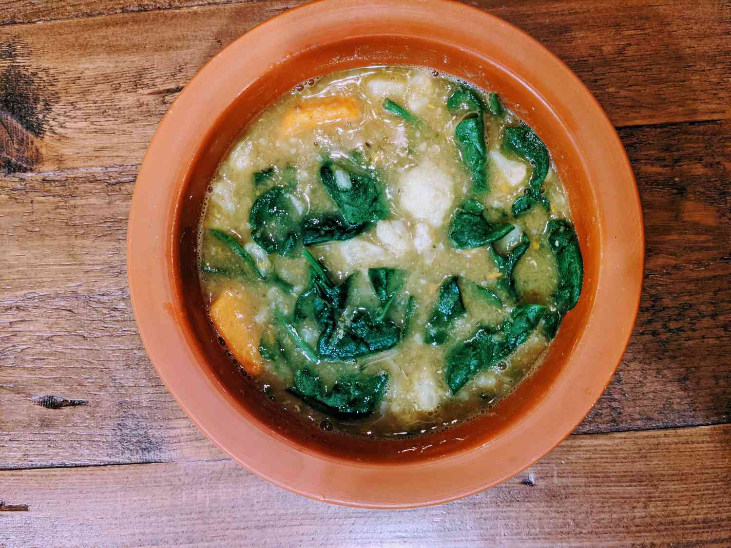 Vegan Lentil Soup with Curried Cauliflower and Sweet Potato
