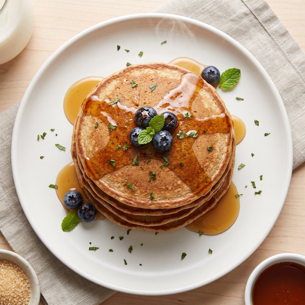 100% Whole Wheat Pancakes
