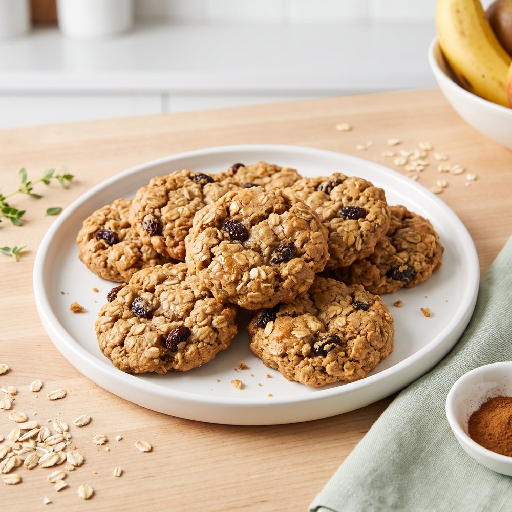3-Ingredient Banana Oatmeal Cookies