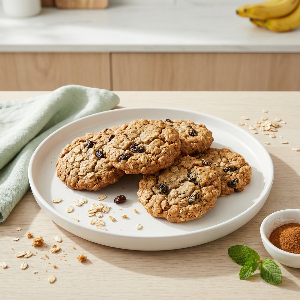 3-Ingredient Banana Oatmeal Cookies