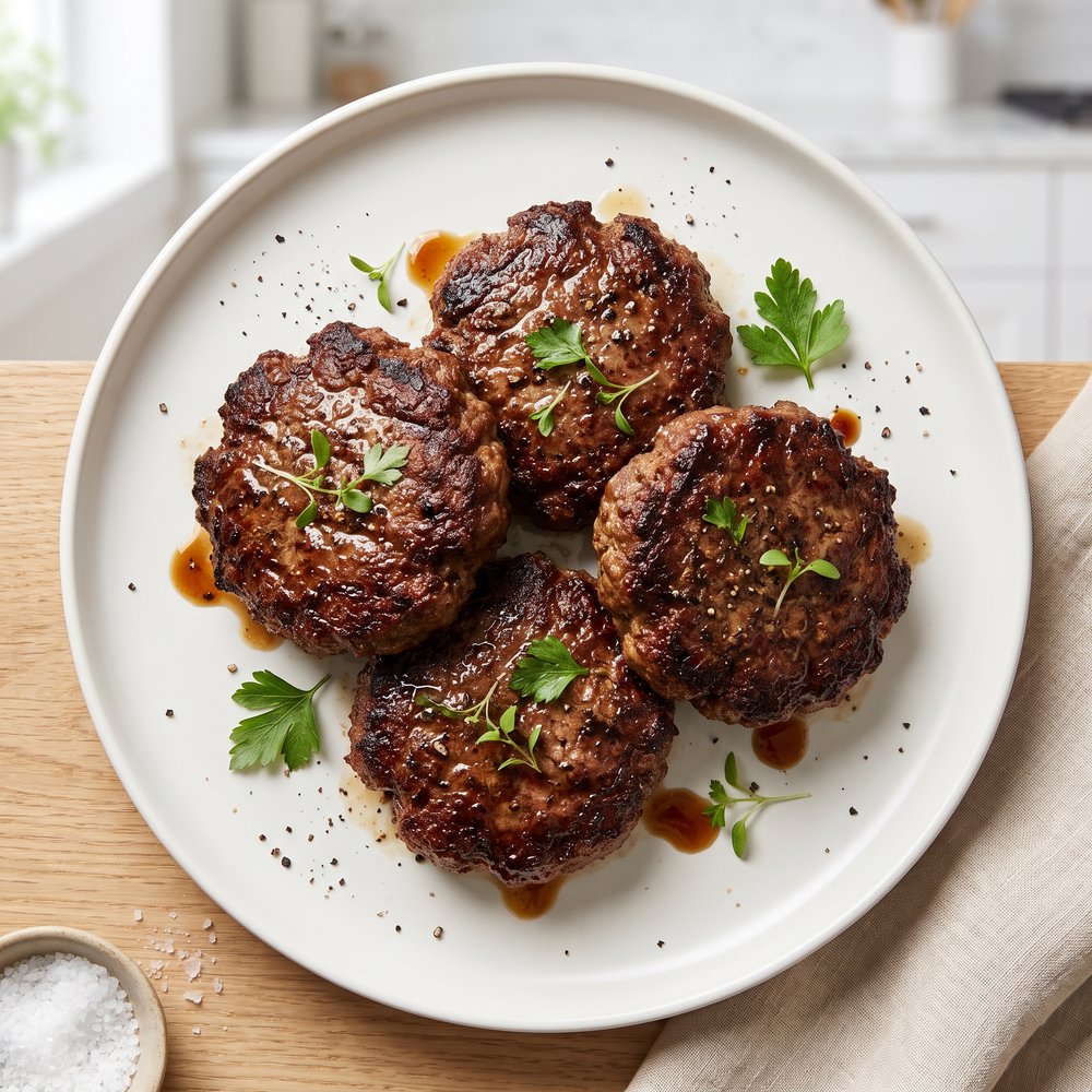 Air-Fried Beef Burgers
