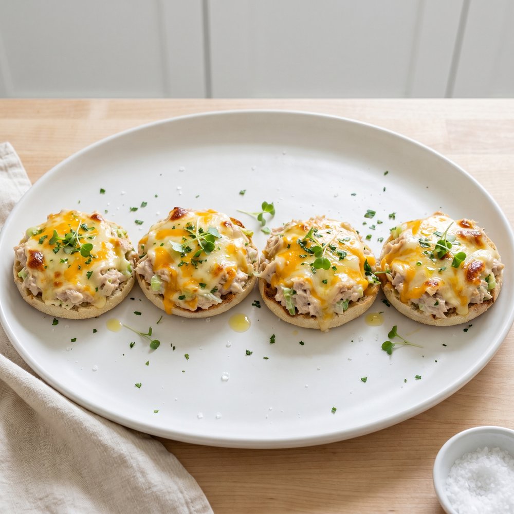 Air-Fried English Muffin Tuna Melts