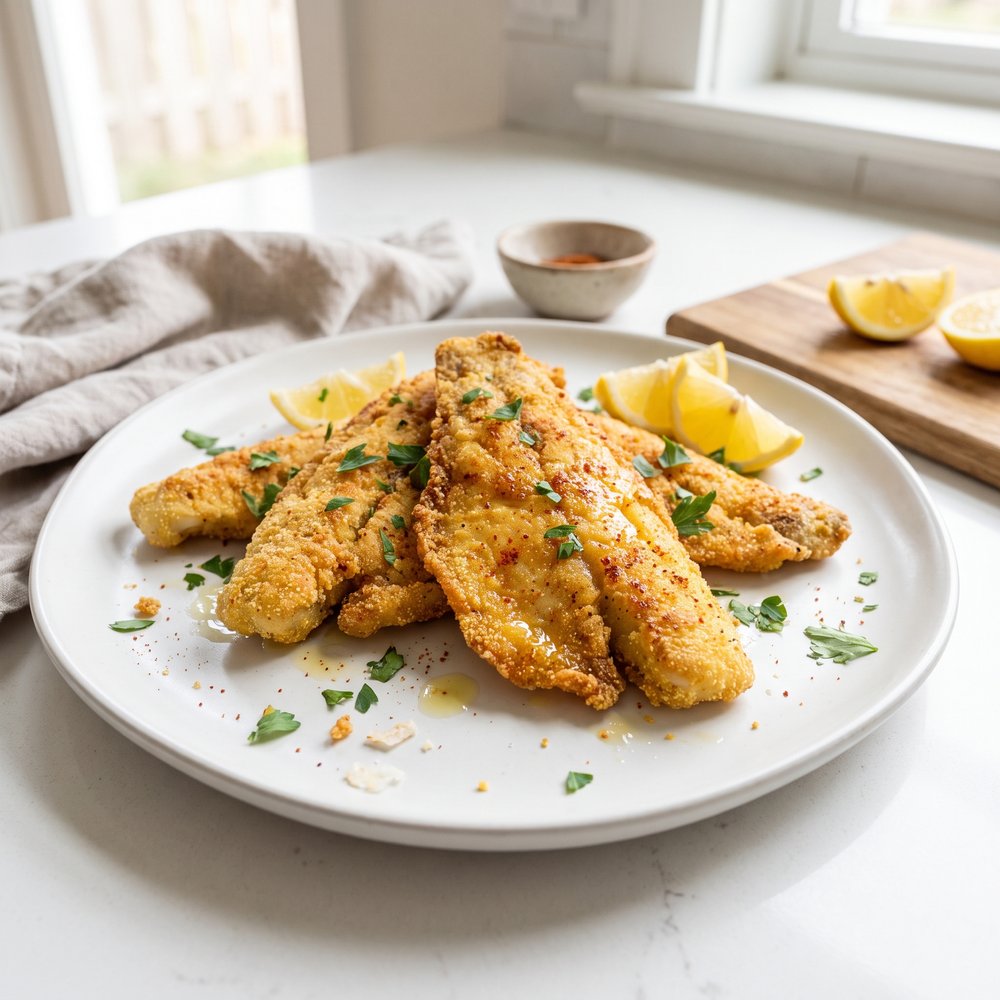 Air-Fried Fresh Crappie Fillets