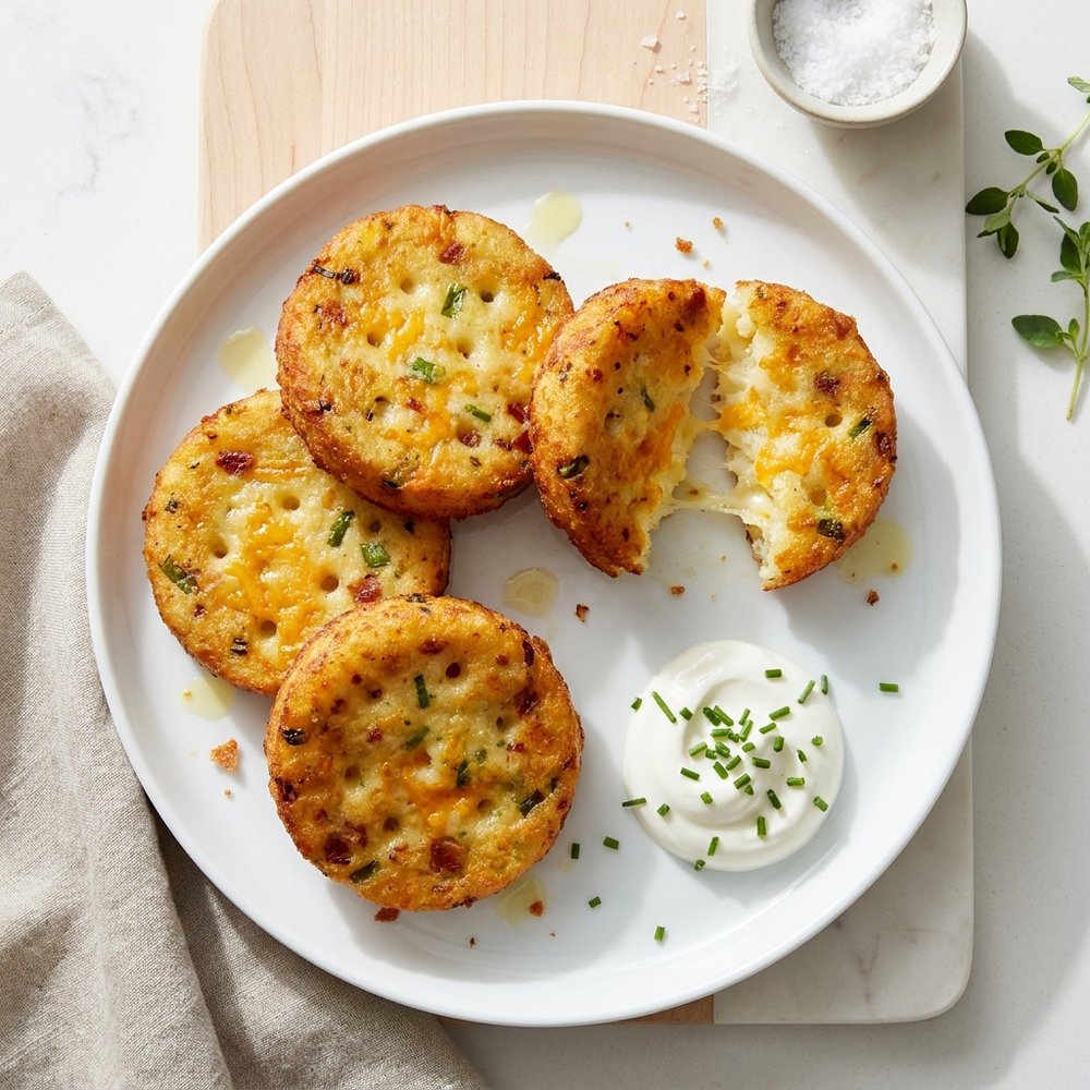 Air-Fried Loaded Mashed Potato Patties