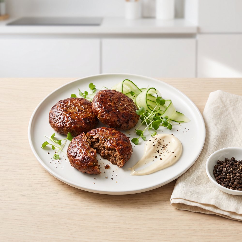 Air-Fried Vegan Burger Patties