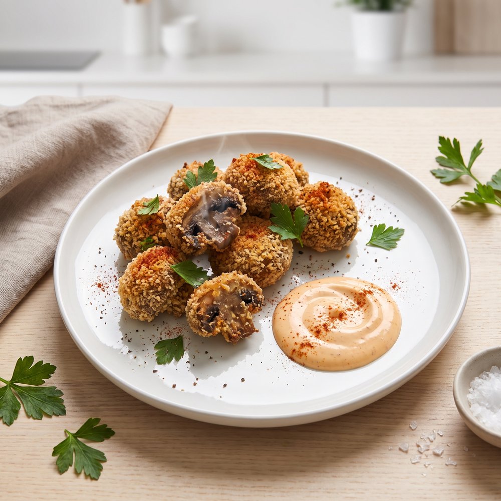 Air Fryer Fried Mushrooms