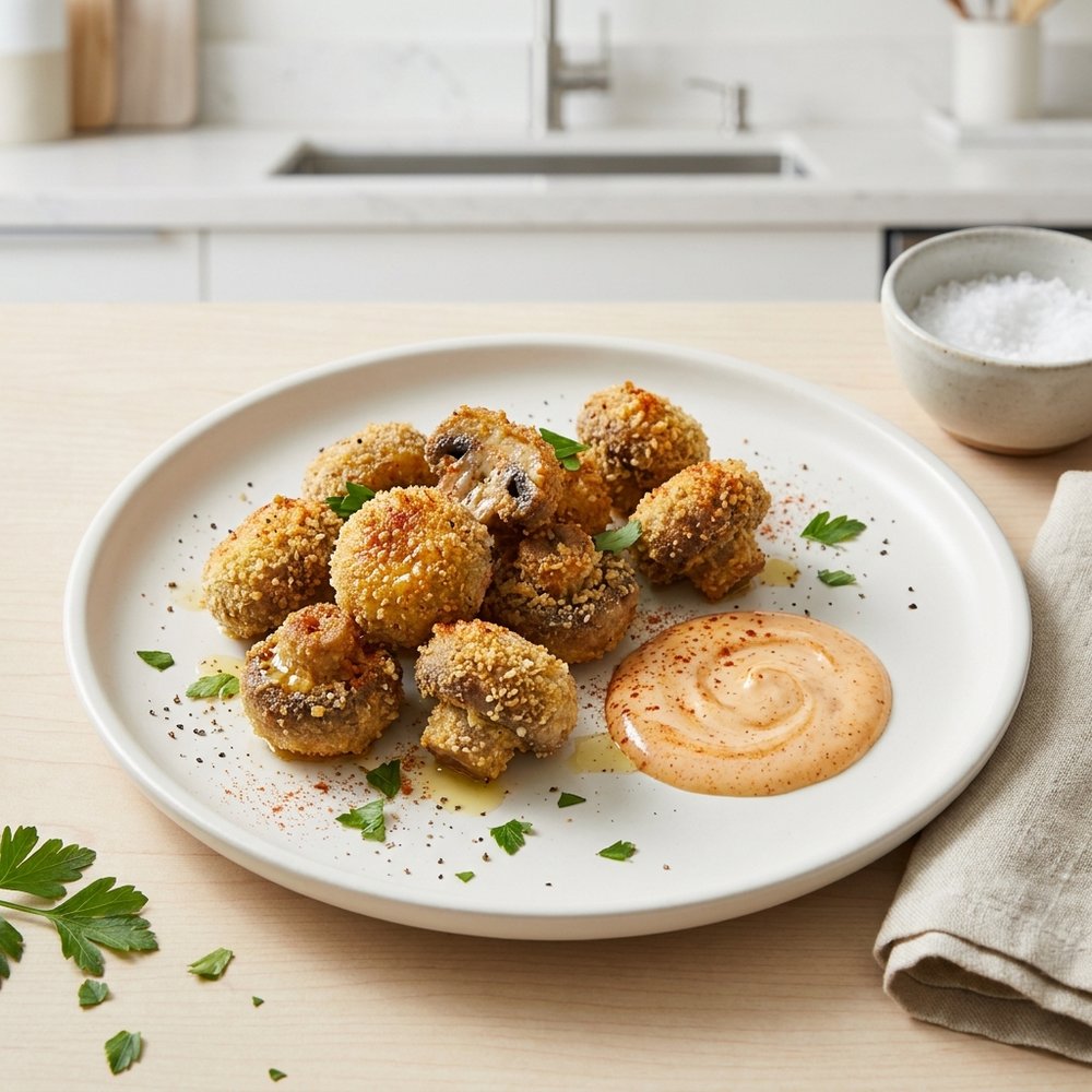 Air Fryer Fried Mushrooms