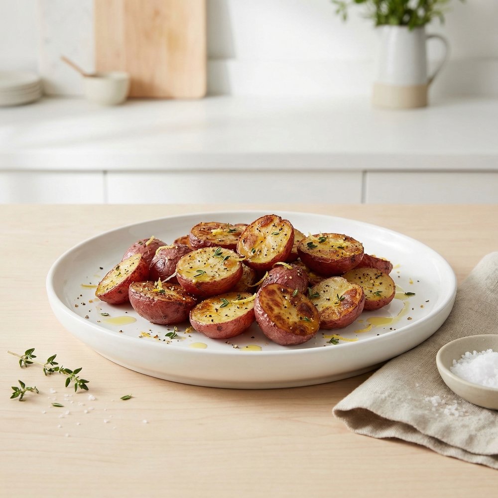 Air-Fried Baby Red Potatoes with Lemon Pepper and Thyme