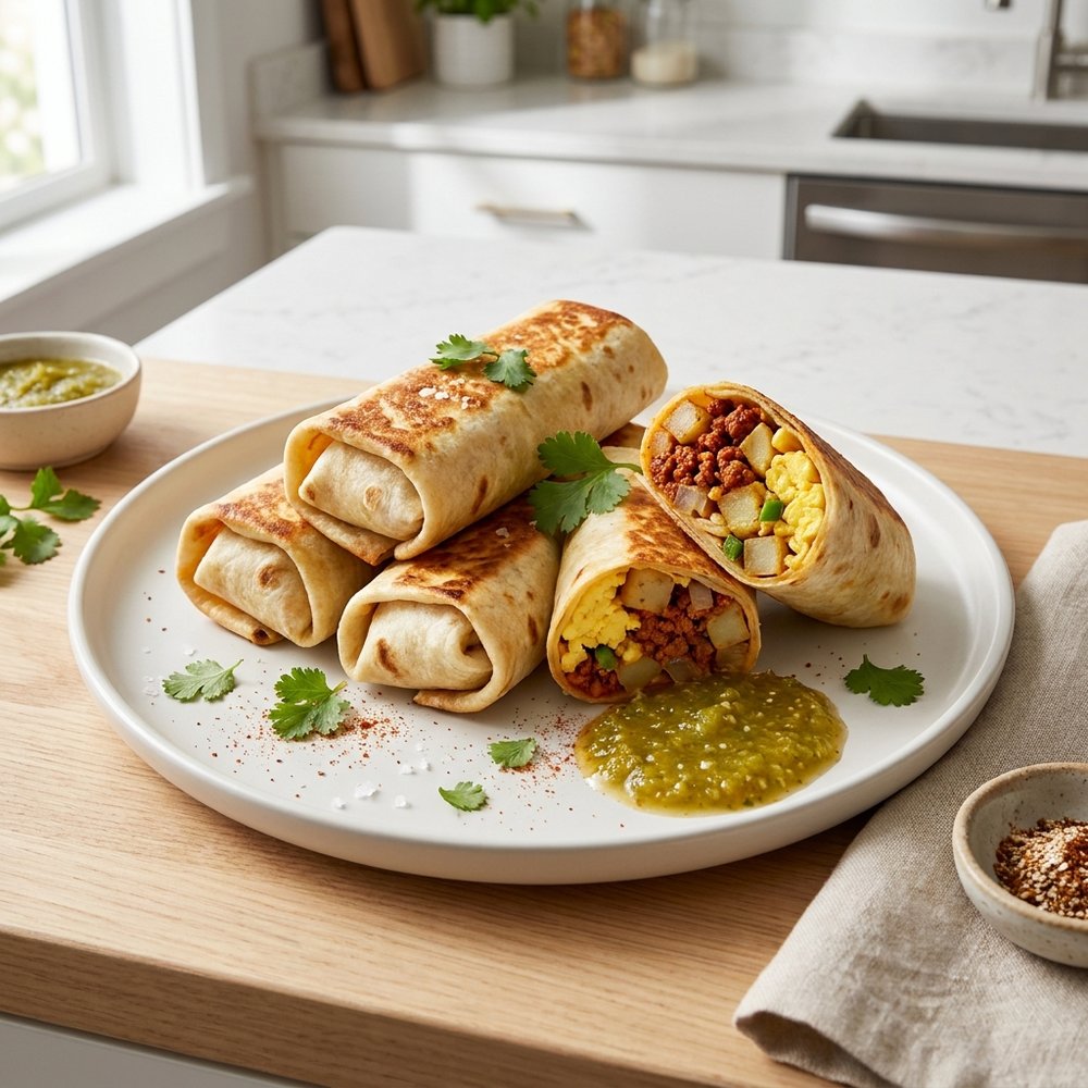 Air Fryer Mini Breakfast Burritos