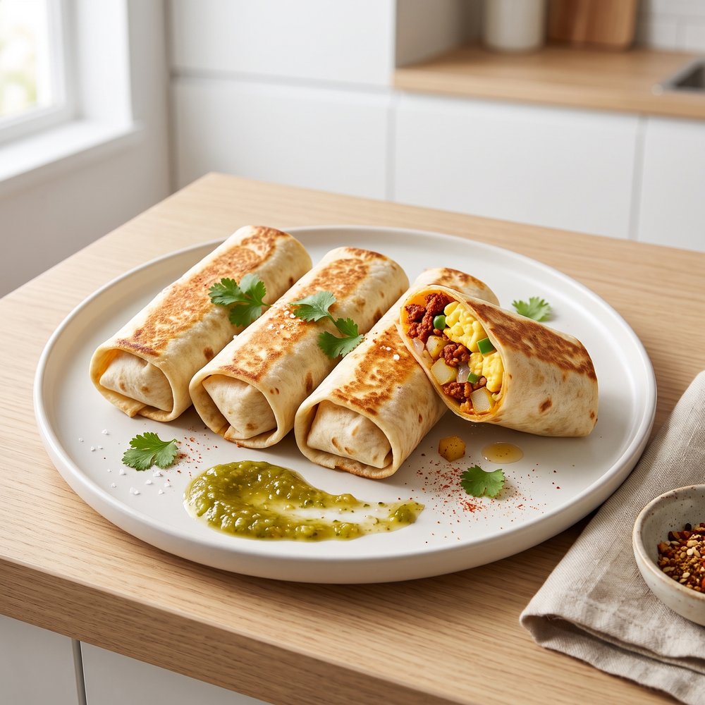 Air Fryer Mini Breakfast Burritos