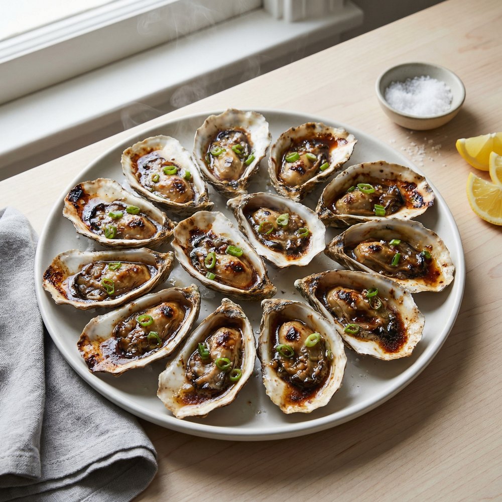 Air Fryer Oysters on the Half Shell