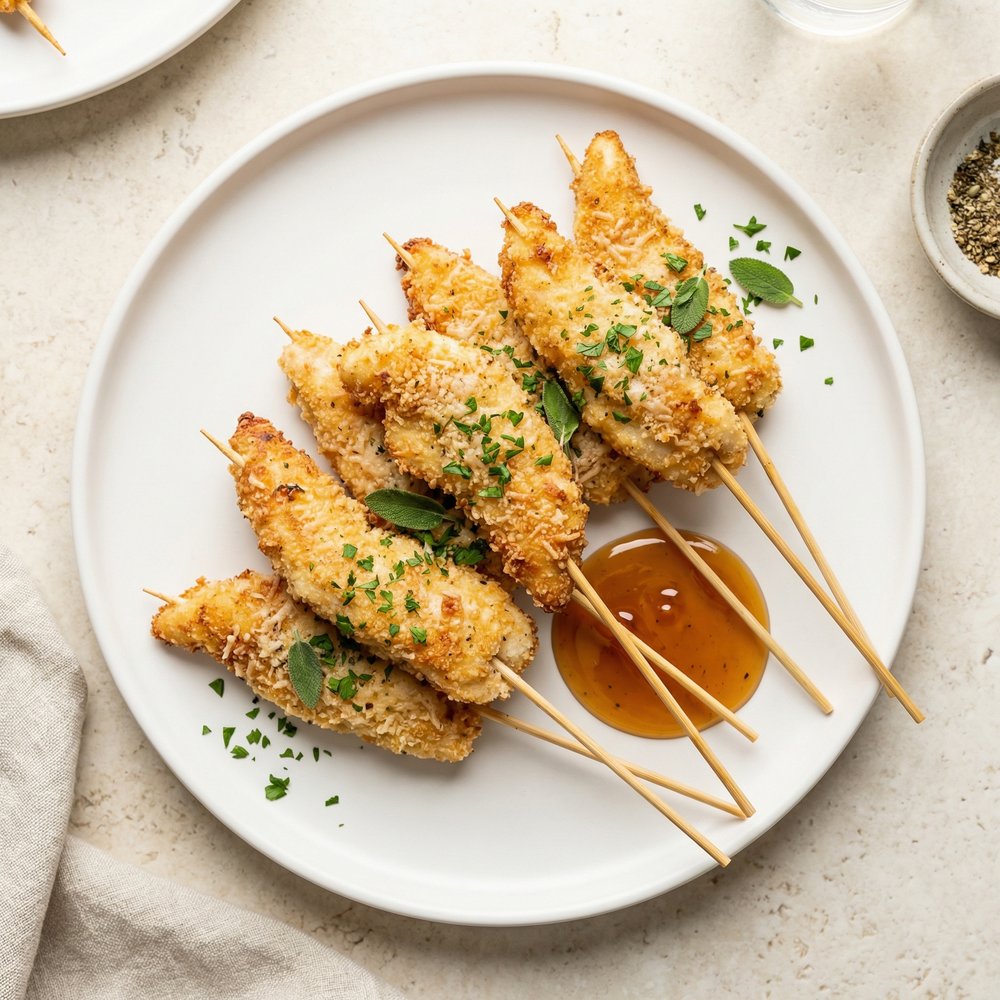 Parmesan-Crusted Chicken Skewers in the Air Fryer